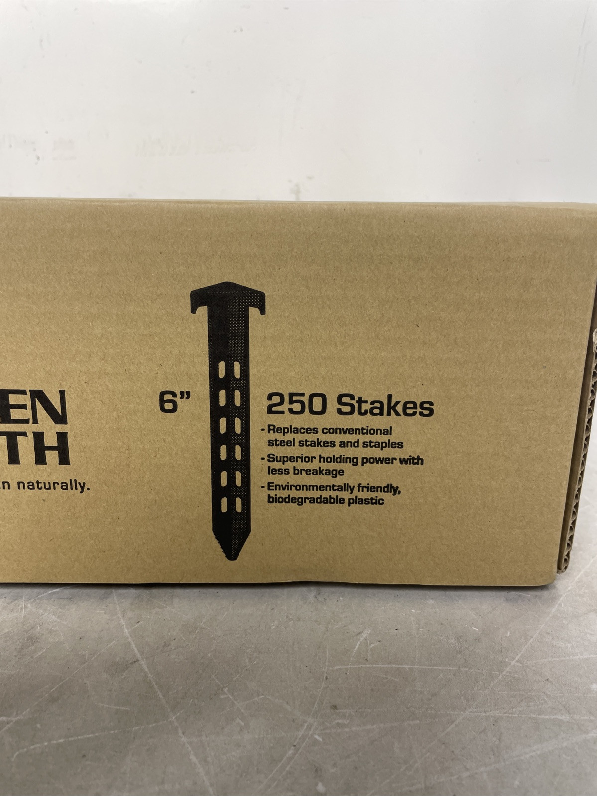 Woven Earth Degradable 6” Nesting Landscape Stake - Box of 250 Brown New