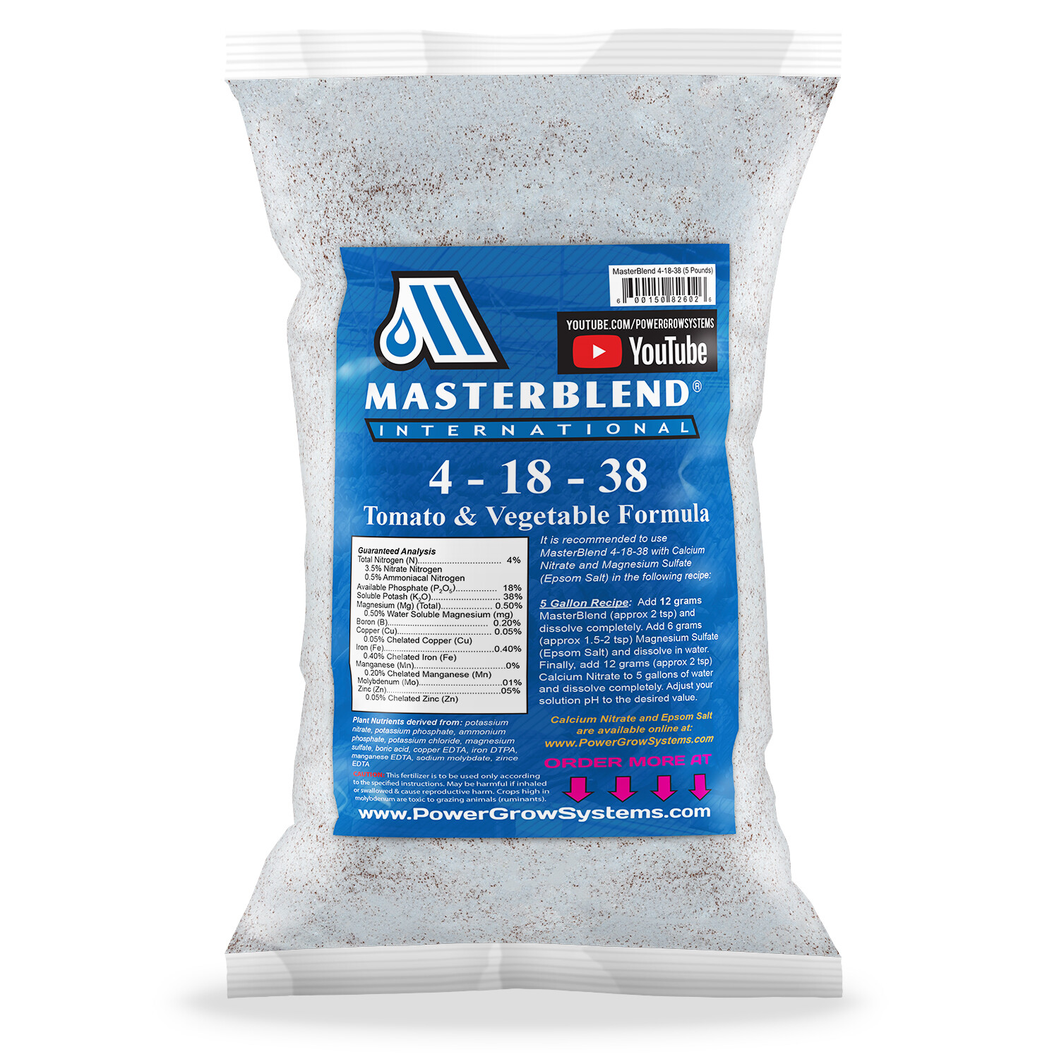 MASTERBLEND Official 4-18-38 Tomato & Vegetable Fertilizer BULK