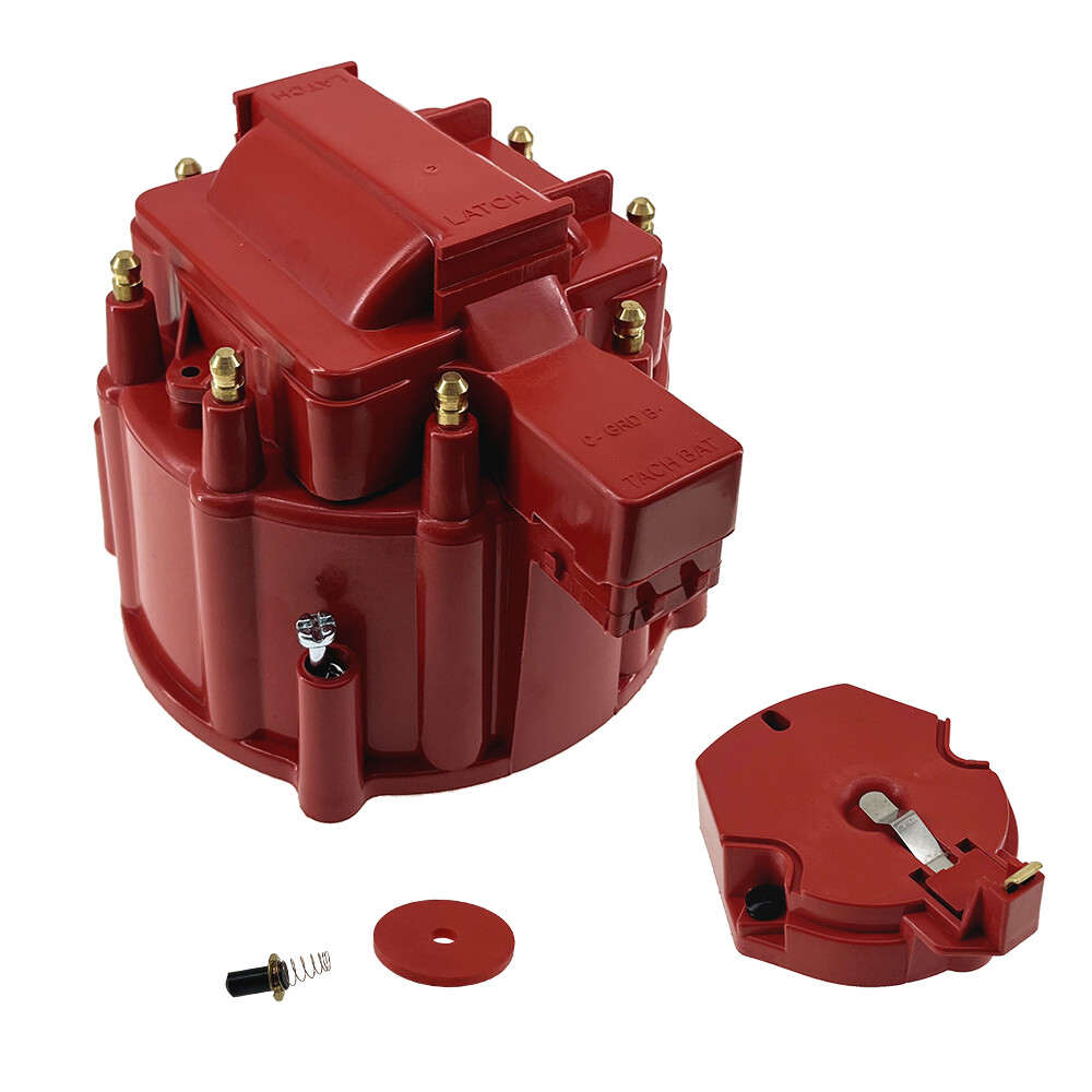 Red HEI Large Distributor Cap Rotor Kit For CHEVY GM SBC BBC 305 327 350 396 454