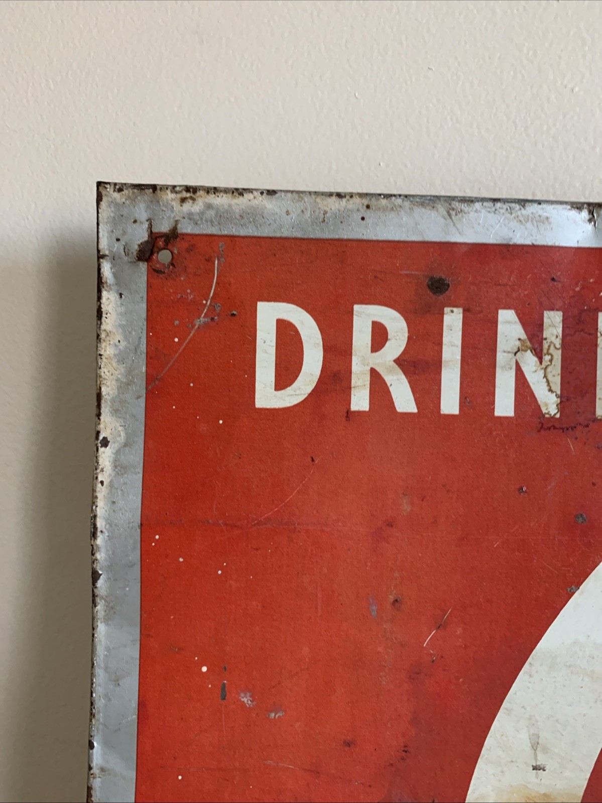 Original Mid Century Vintage Coca Cola Metal Sign Coke Advertising 33.5” X 11.5”