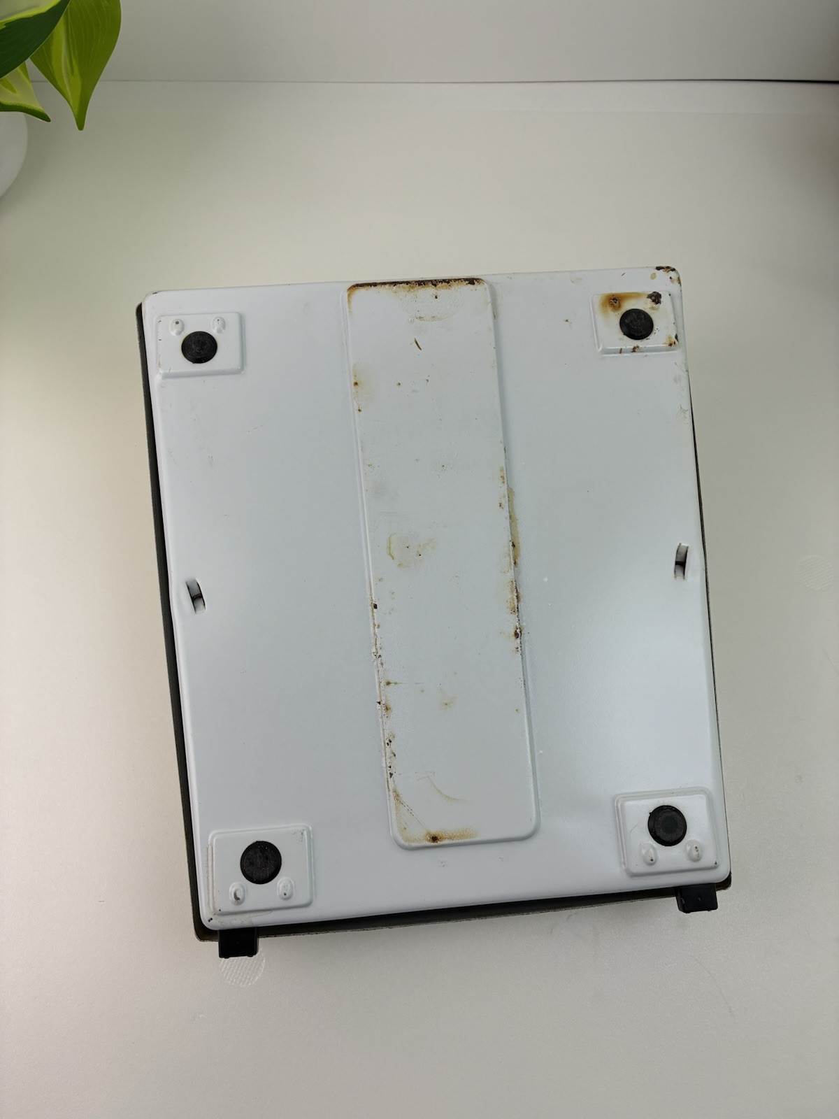 Art Deco Detecto Bathroom Scale White Gold Speckles Vintage Weight Scale