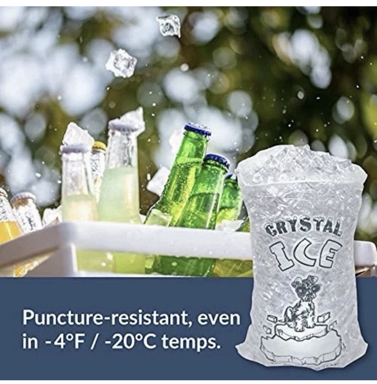 8 lb / 10 lb / 20 lb Ice Bags with Drawstring Commercial Grade Free Shipping