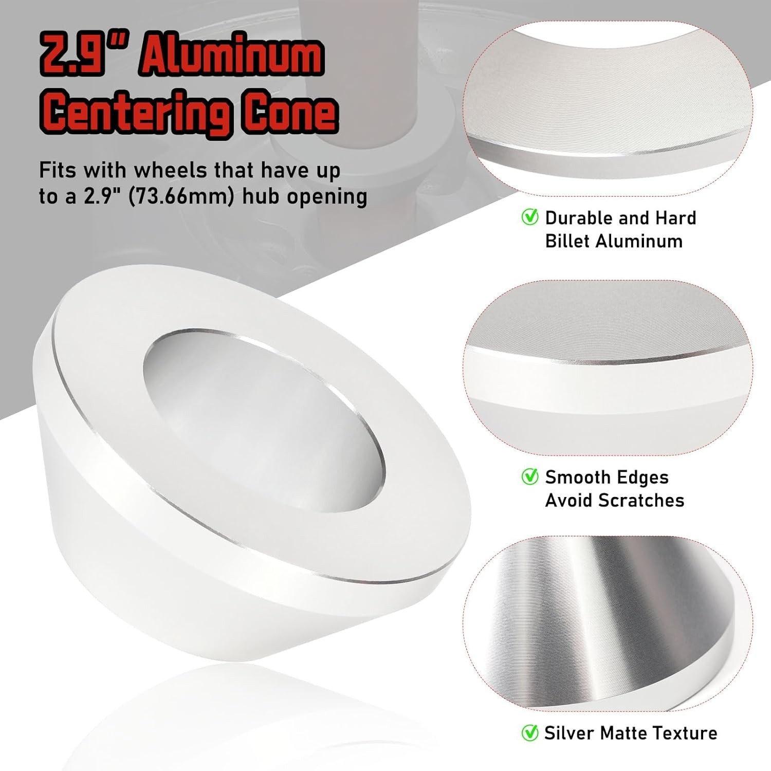 Upgrade Manual Tire Changer Steel Duck Head Mount Kit with Centering Cone RED