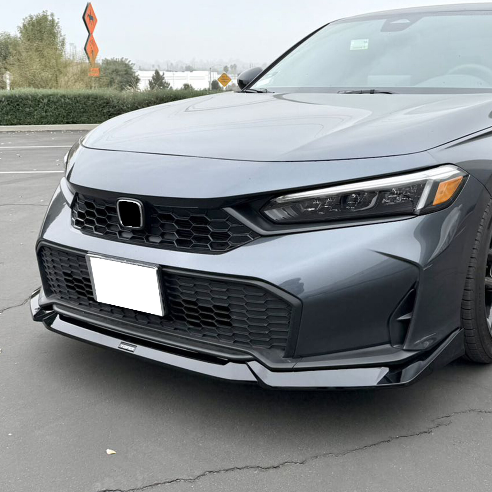 Black Front Lower Spoiler Lip Splitter Bodykit For Honda Civic 11.5th YOFER