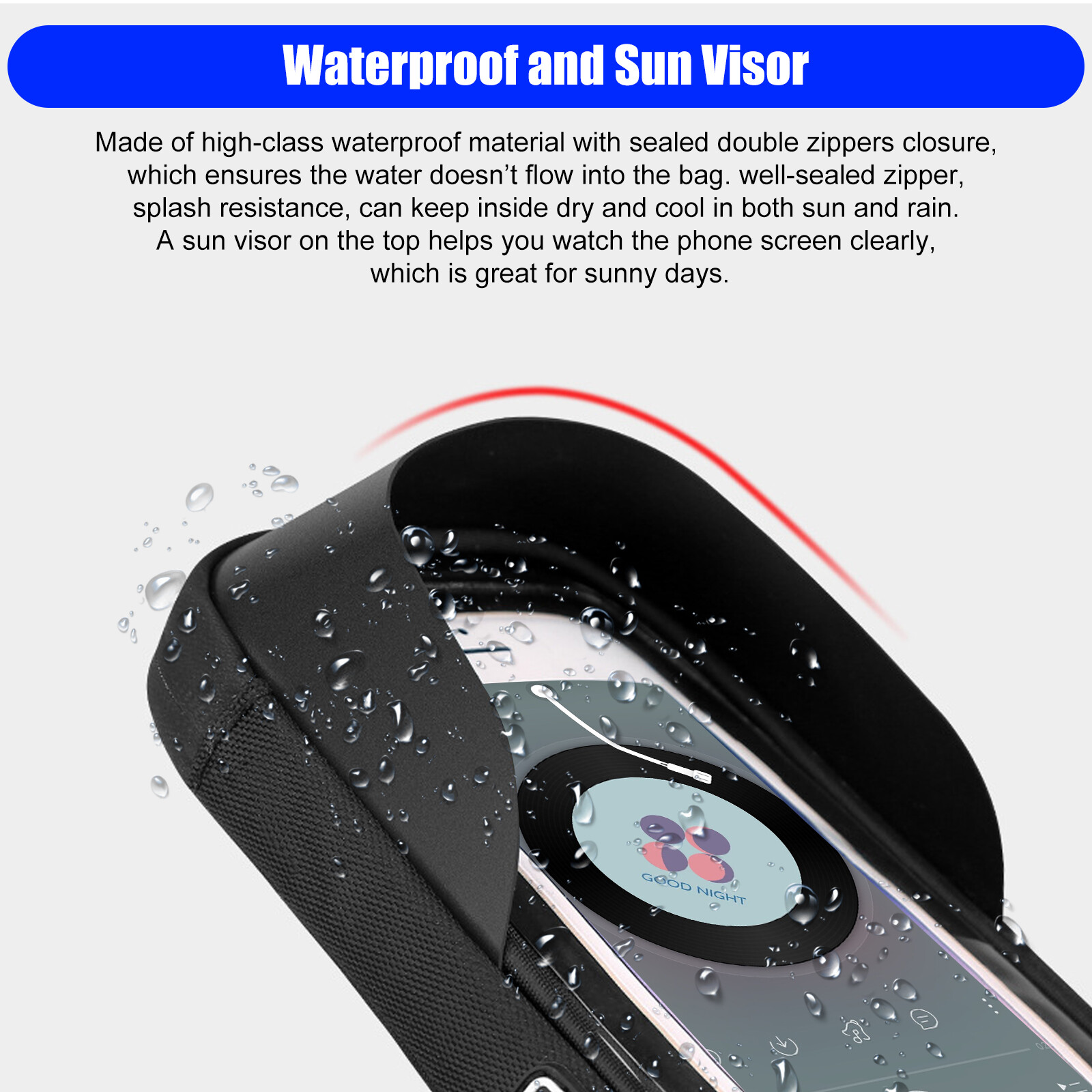 360 Rotation Motorcycle Bicycle Bike Handlebar Cell Phone Mount Holder Bag Case