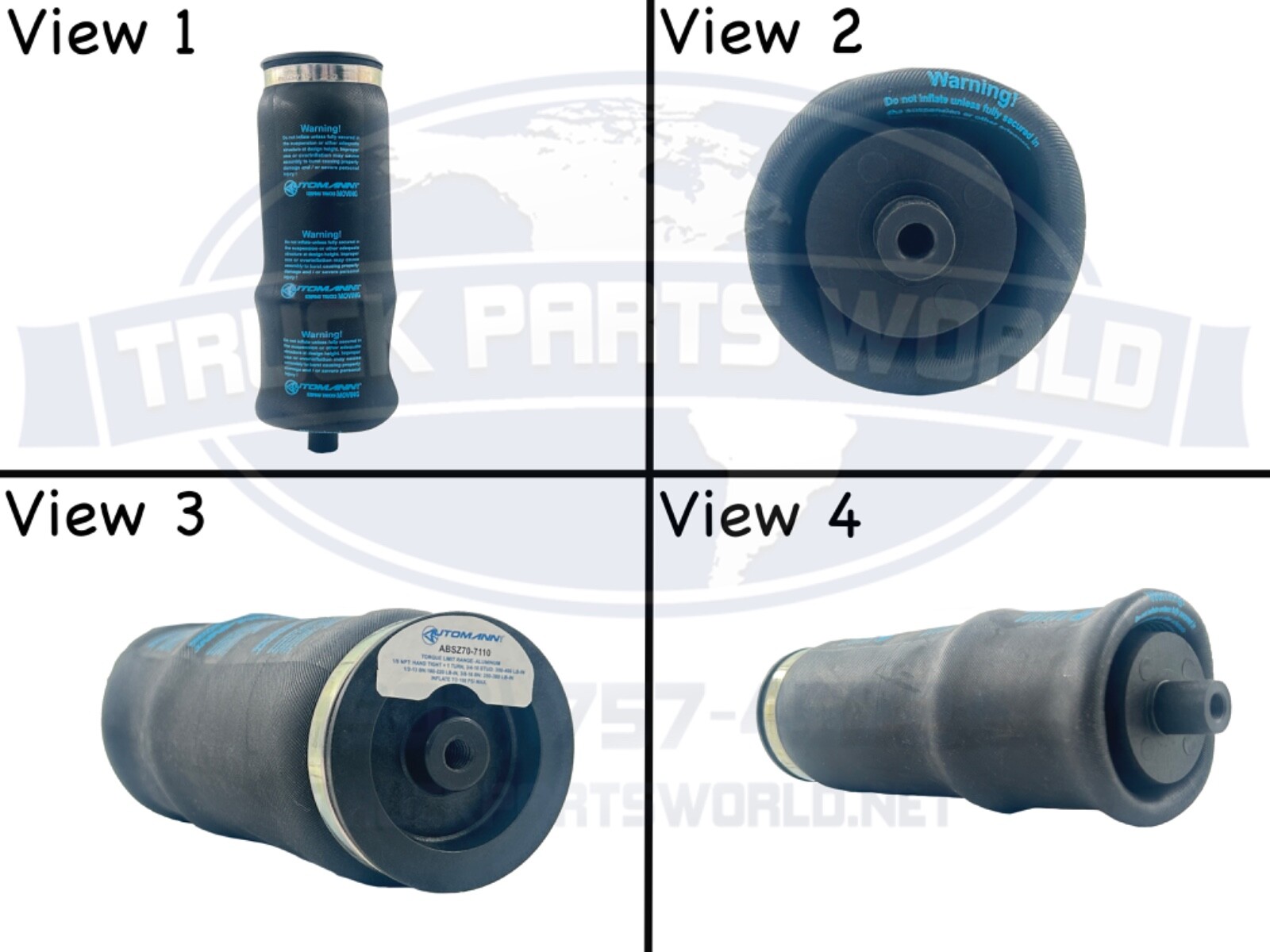 Replaces Firestone W02-358-7110 Cab Air Spring Cabin Sleeper Bag Kenworth