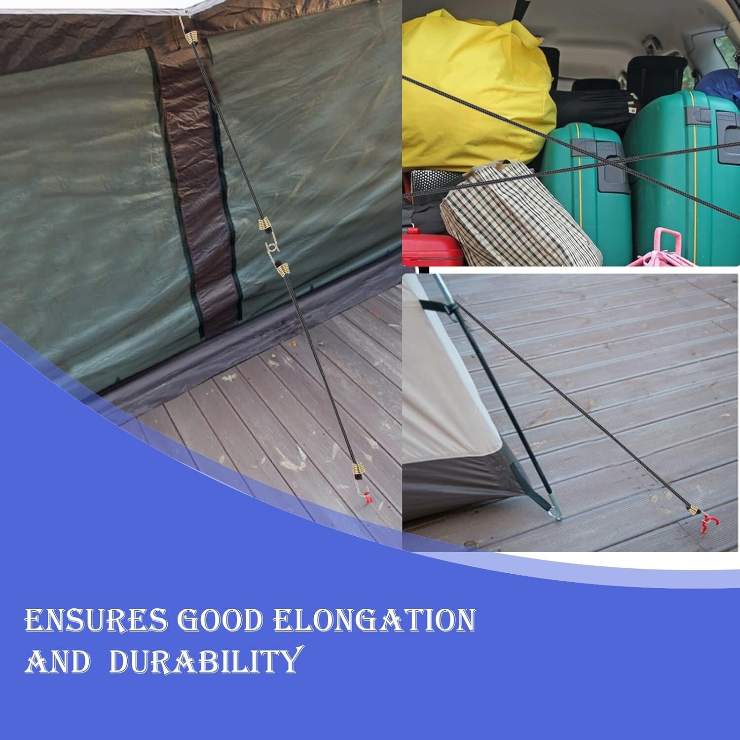 15 Pack Heavy Duty Bungee Cords with Hooks 10 Inch Mini Rubber Bungee Cord Elast