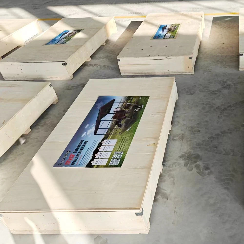 13x13FT Metal Farm Animal Shelter Livestock Shed Cowshed Outdoor Pasture Housing