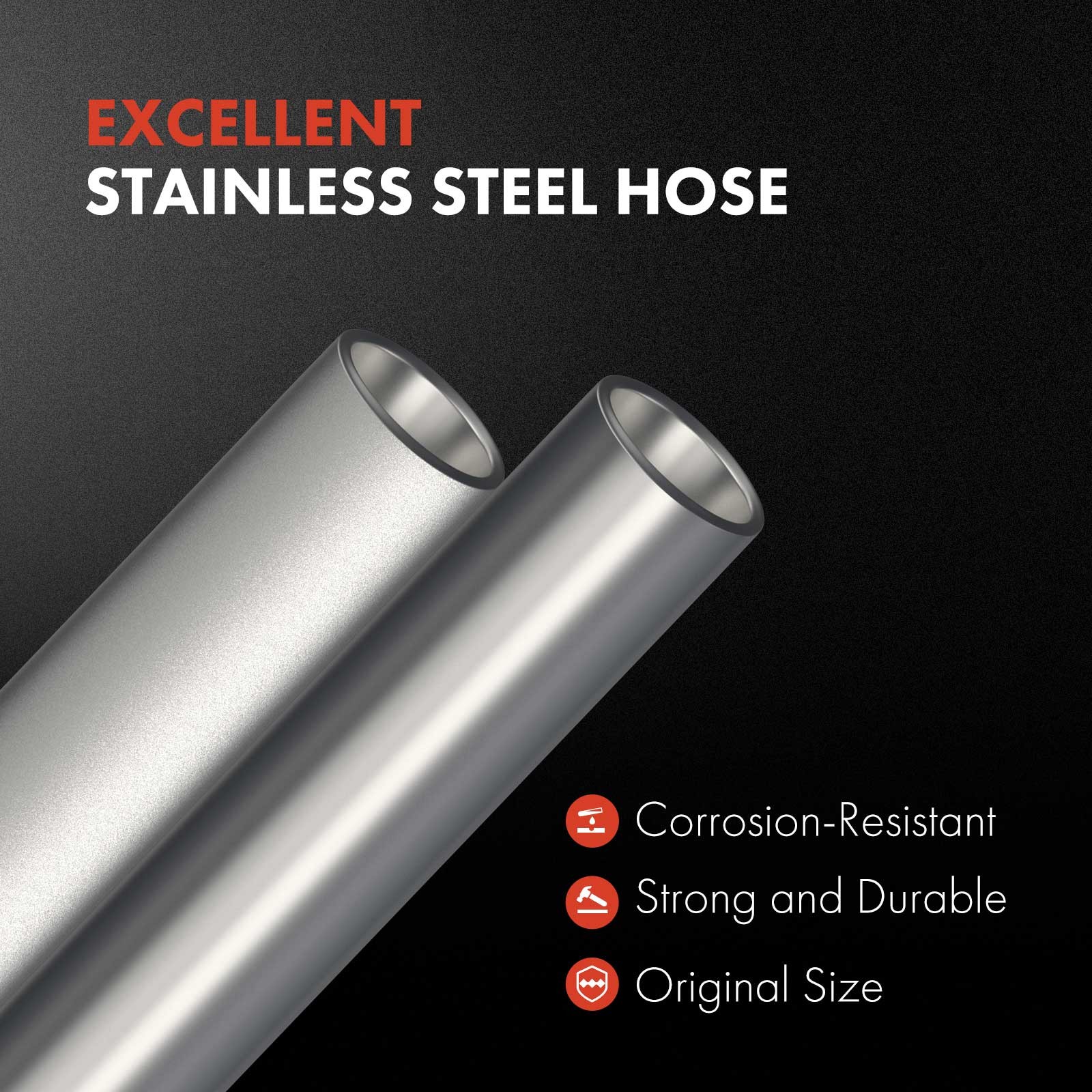 2x Power Steering Pressure & Return Line Hose Assy for Hummer H3 2006-2010 H3T