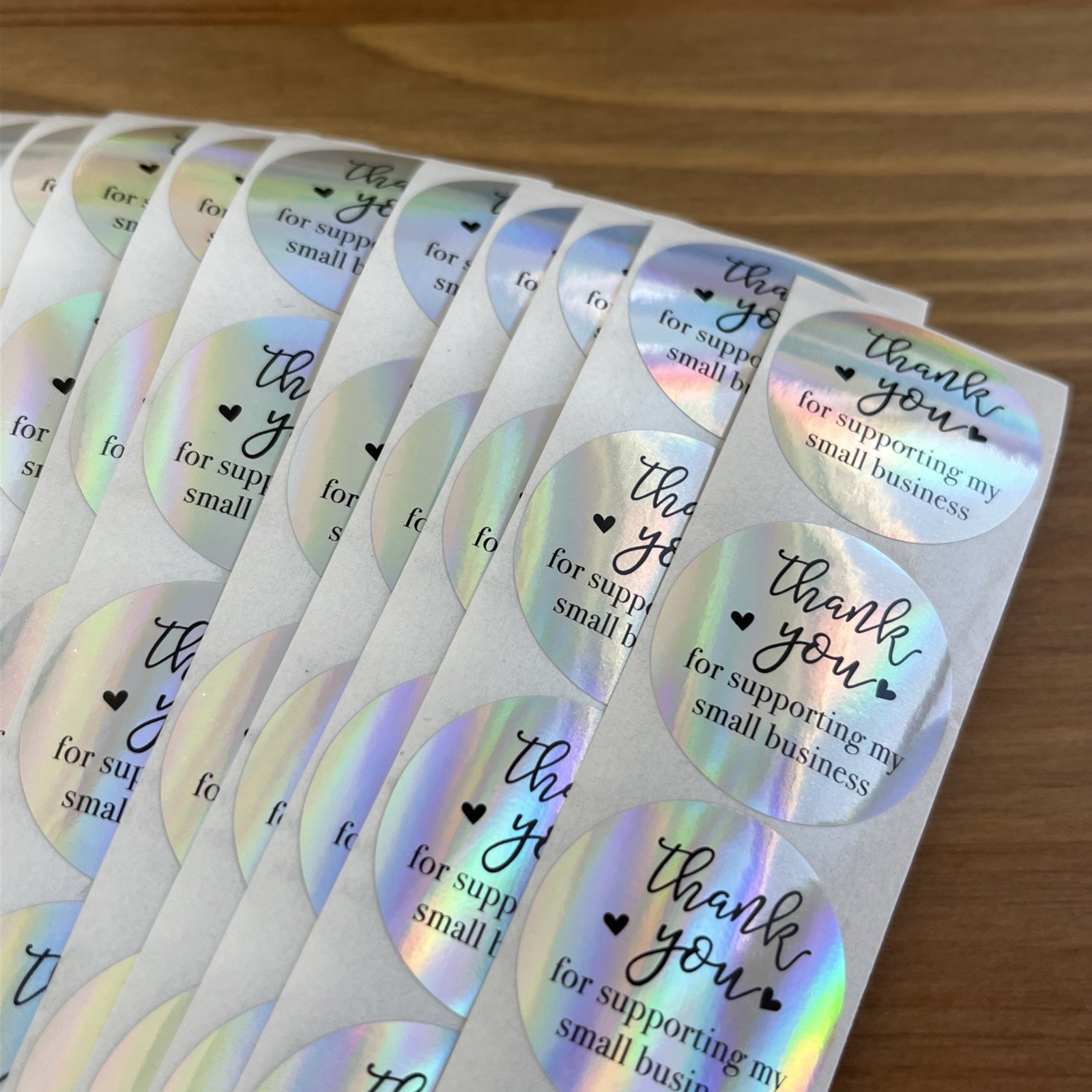 100pcs Cute Thank You Stickers 1 inch Small Business Decorate Envelopes Sealing