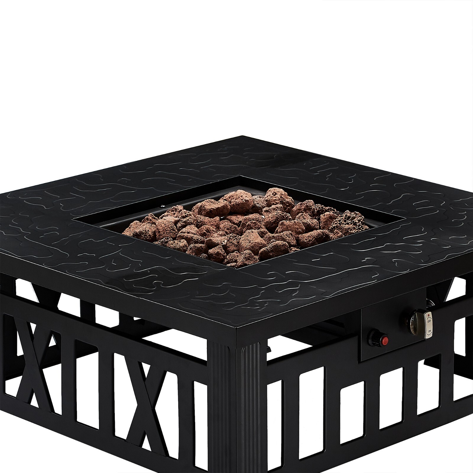 Propane Fire Pit Table 50.000 BTU Firepit Table for Outdoor Garden Patio Party