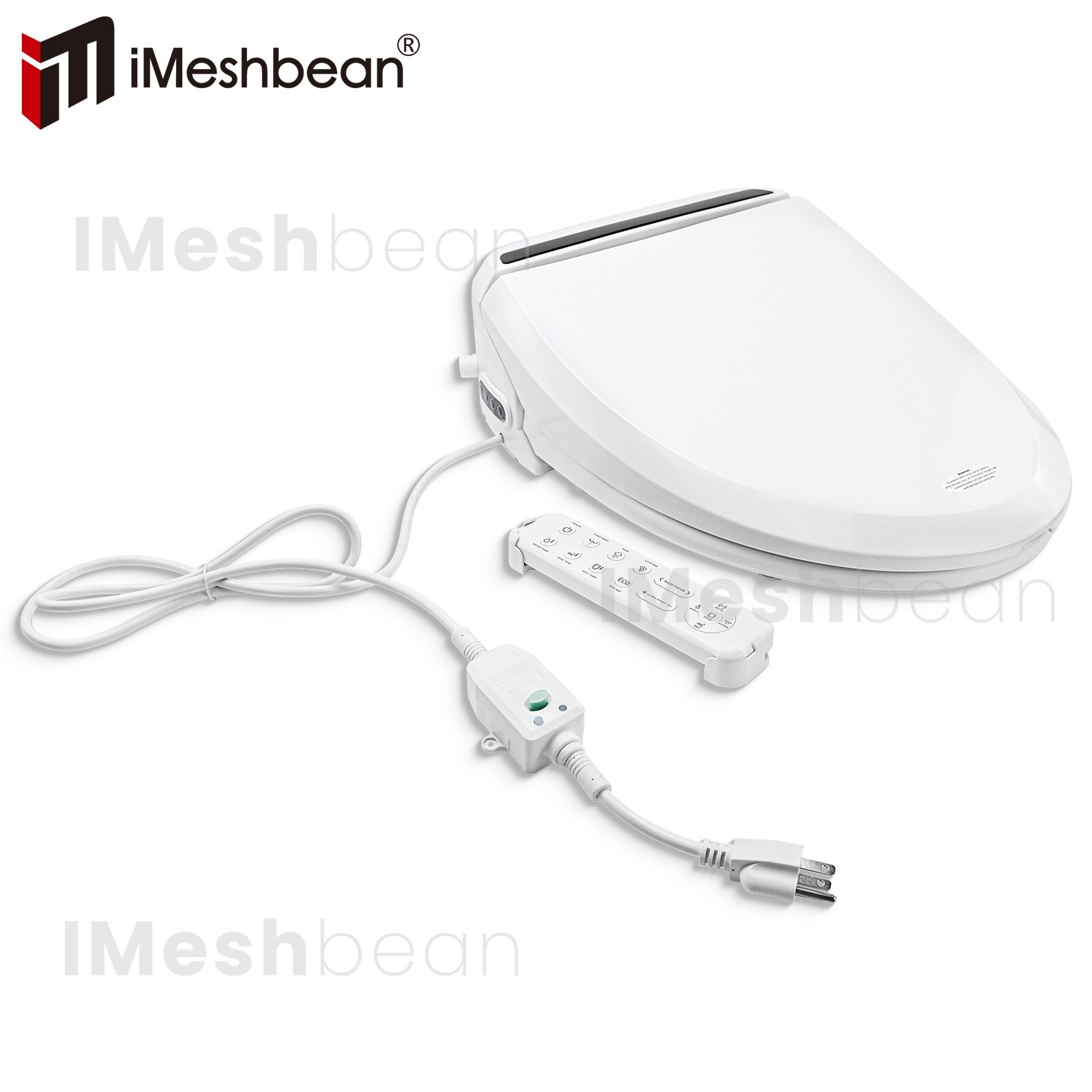 Smart Electric Bidet Toilet Heated Seat Elongated LCD Auto Flush Dry Night Light