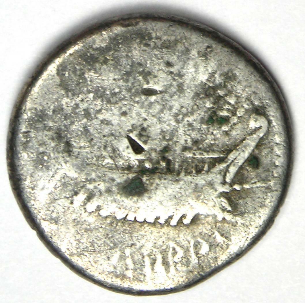 Roman Marc Antony AR Denarius Silver Coin 30 BC - Fine Condition