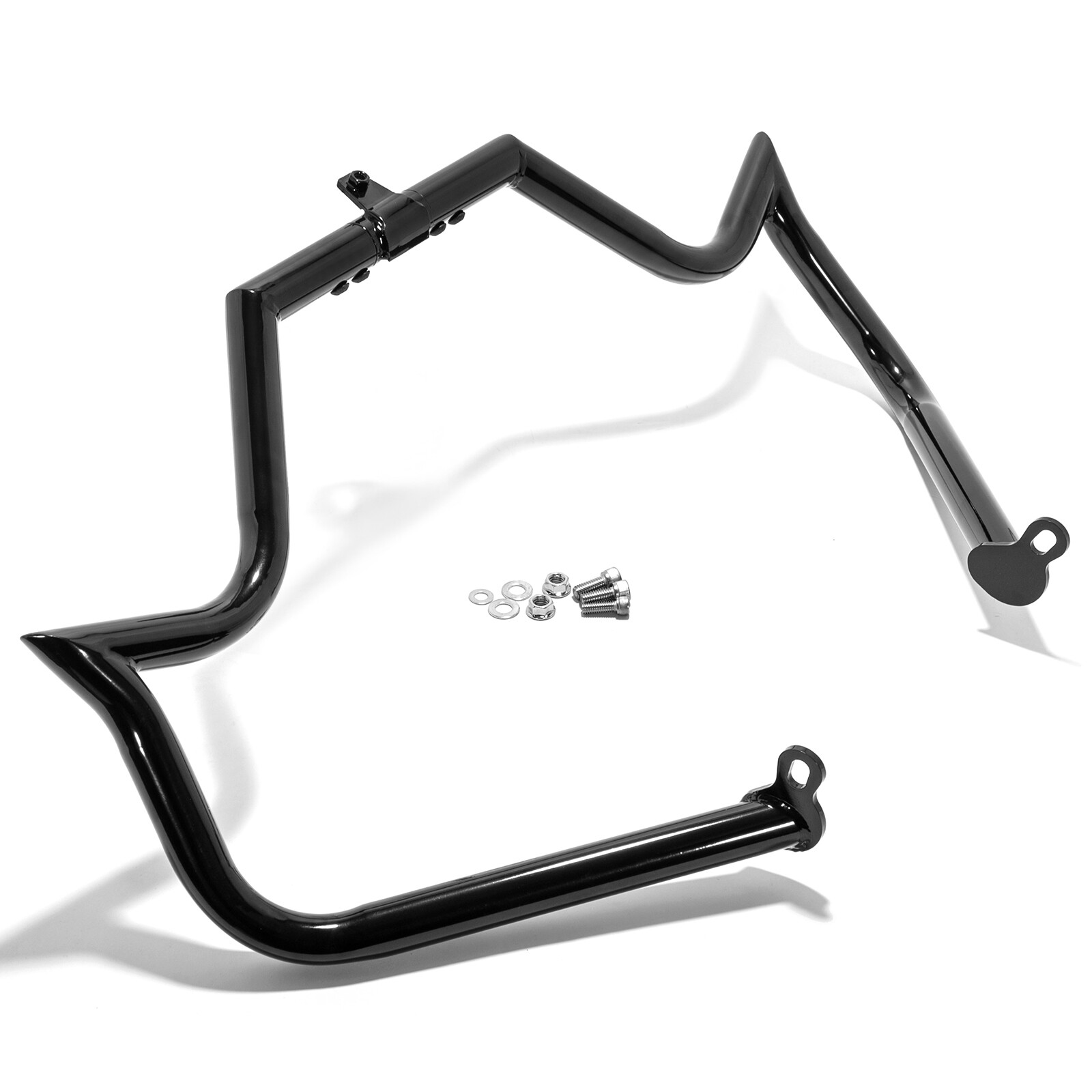 Black 1.25 Engine Guard Highway Crash Bar For Harley Touring Electra Glide 09-22