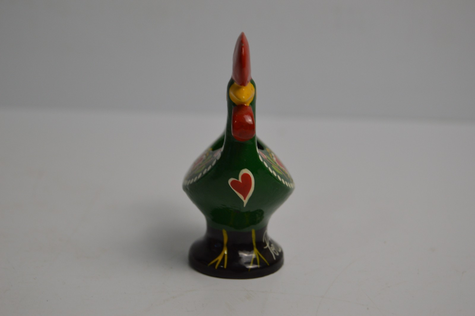 Portuguese Galo Barcelos Metal Rooster Planter Good Luck Souvenir 3.5" Portugal