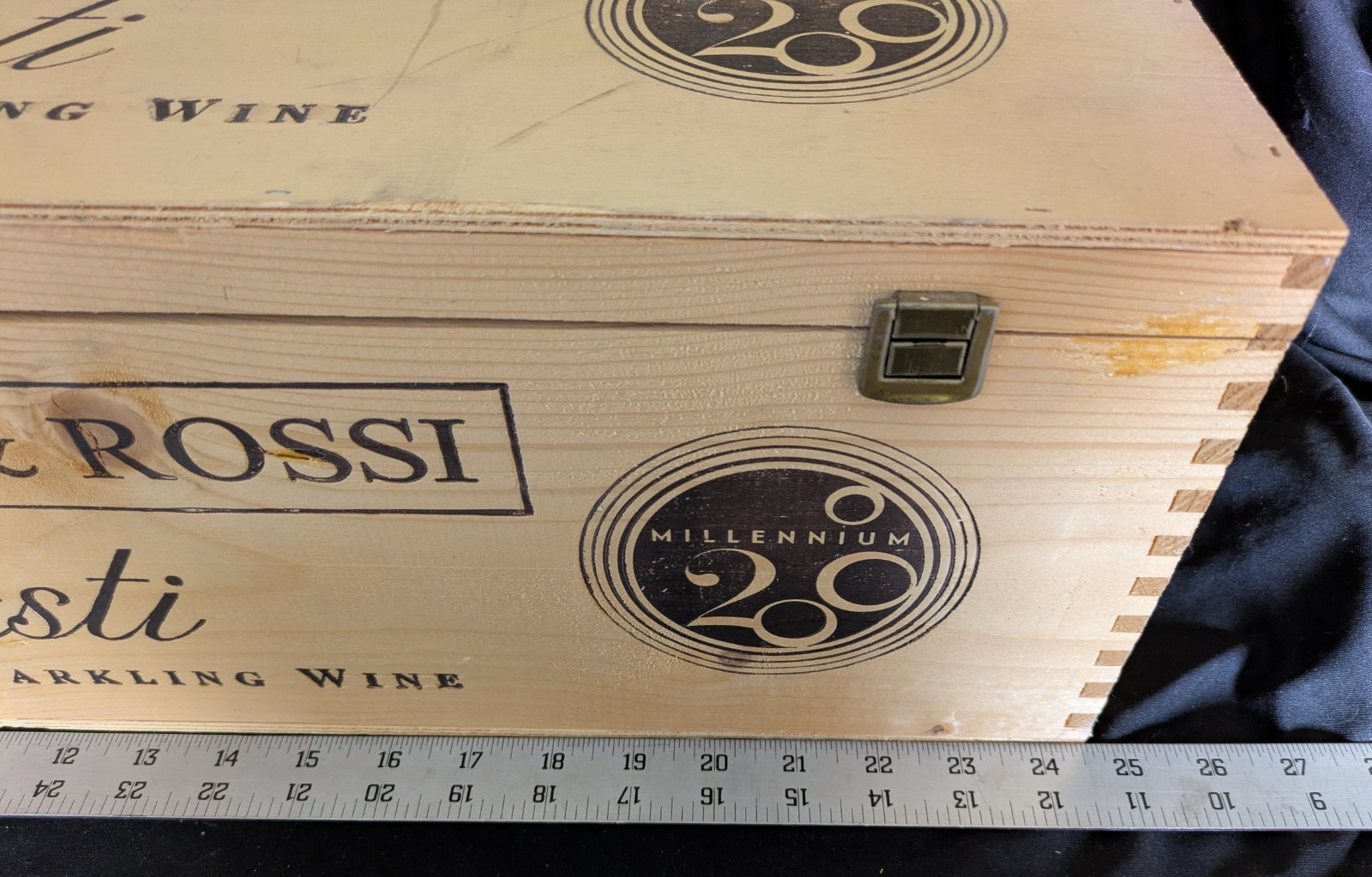 Vintage Martini & Rossi Asti Italian Sparkling Wine 6 Liter Wooden Gift Box Only
