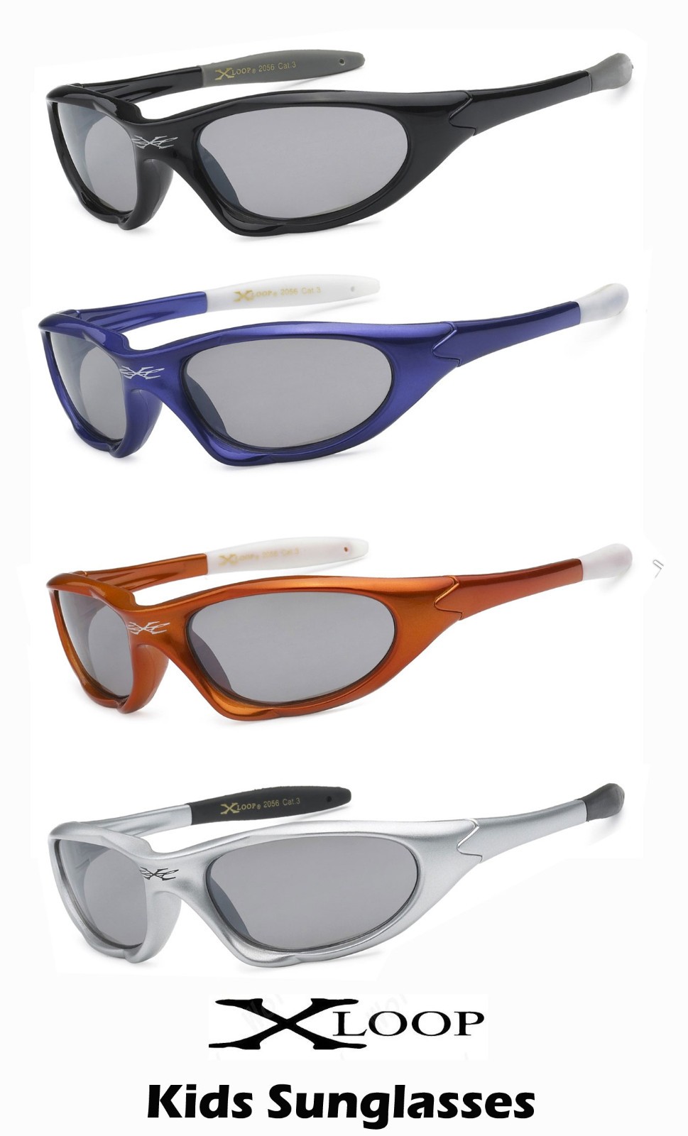 Xloop Baby Toddler Preschool Kids Children Boys Sport Wrap-Around Sunglasses