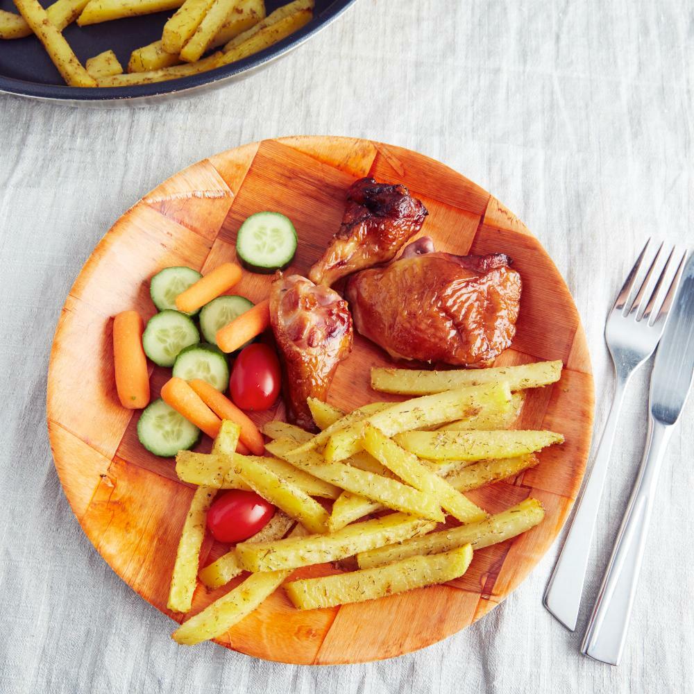 4 - 10" Woven Wooden Plates Washer Safe FREE SHIPPING USA Only