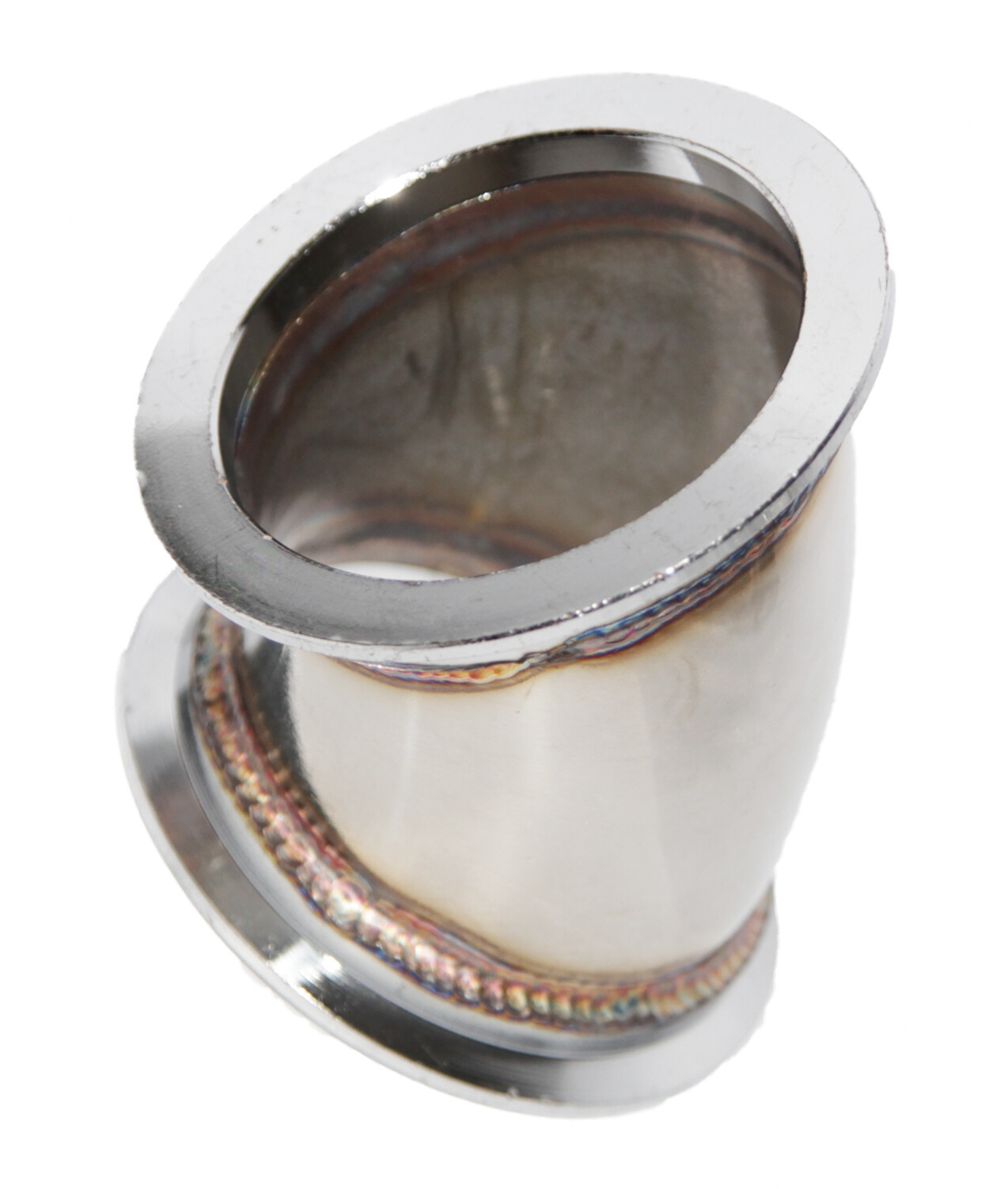 45 Degree Elbow 3" Conversion Adapter V-band size (2.85" I.D. 3.73" O.D.)