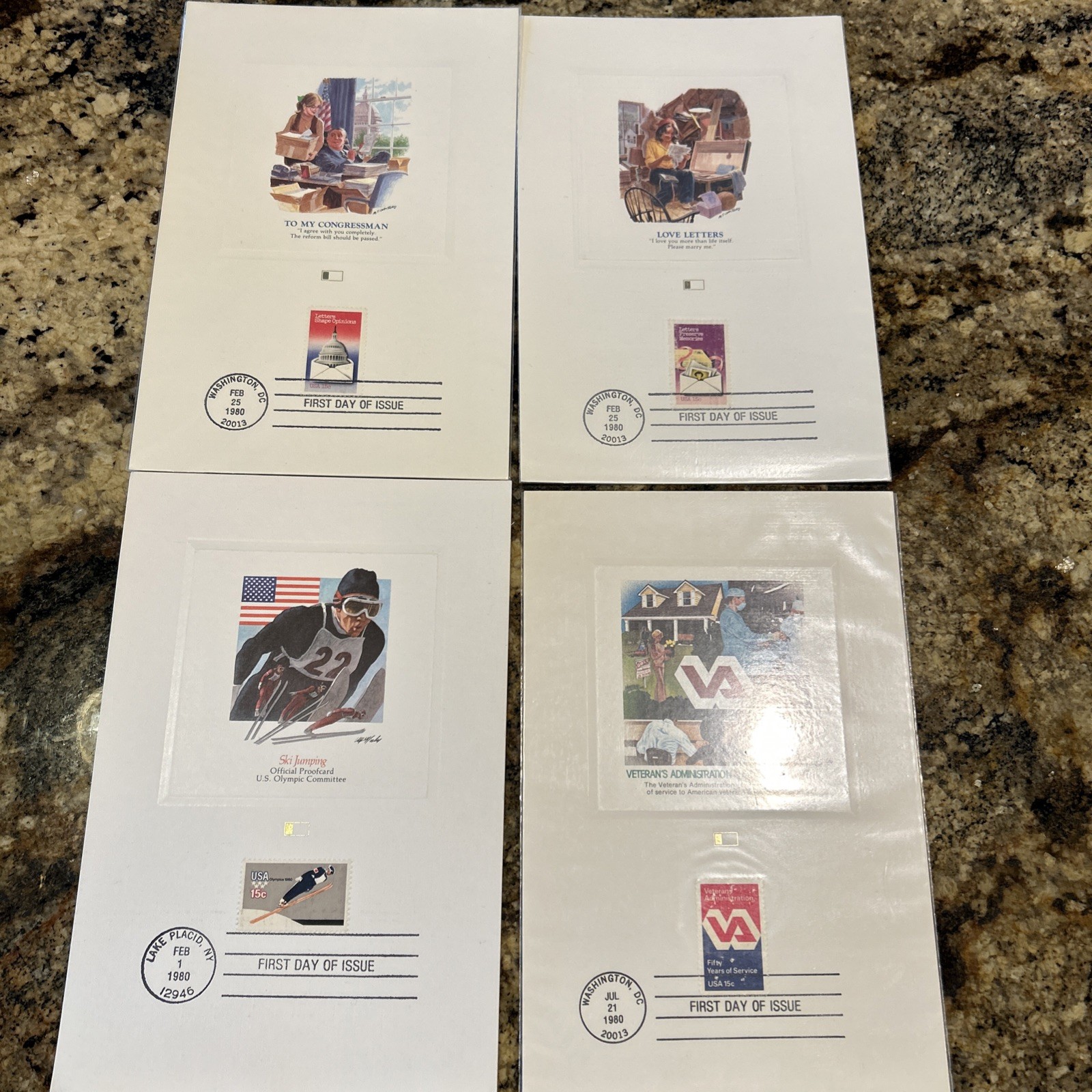 Lot of 75 FLEETWOOD PROOF CARD w 1st Day of Issue, late 70’s and 1980’s great