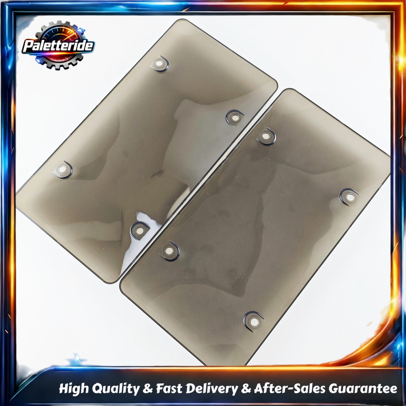 NEW 2Pcs Auto Tag Shield Protector include License Plate Covers & Frames & Screw