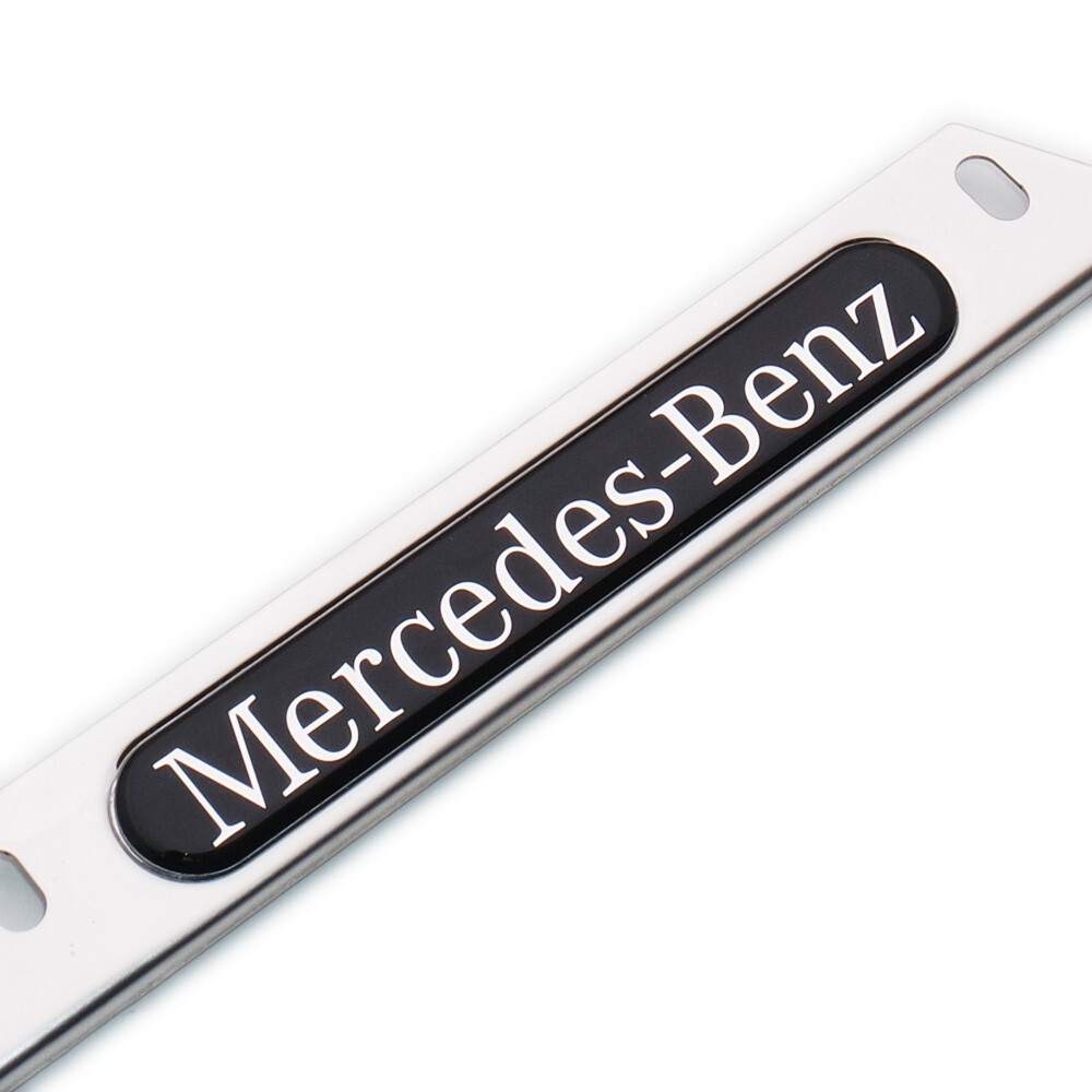 Chrome Stainless Front Rear For Mercedes-Benz Car License Plate Frame Cover Gift