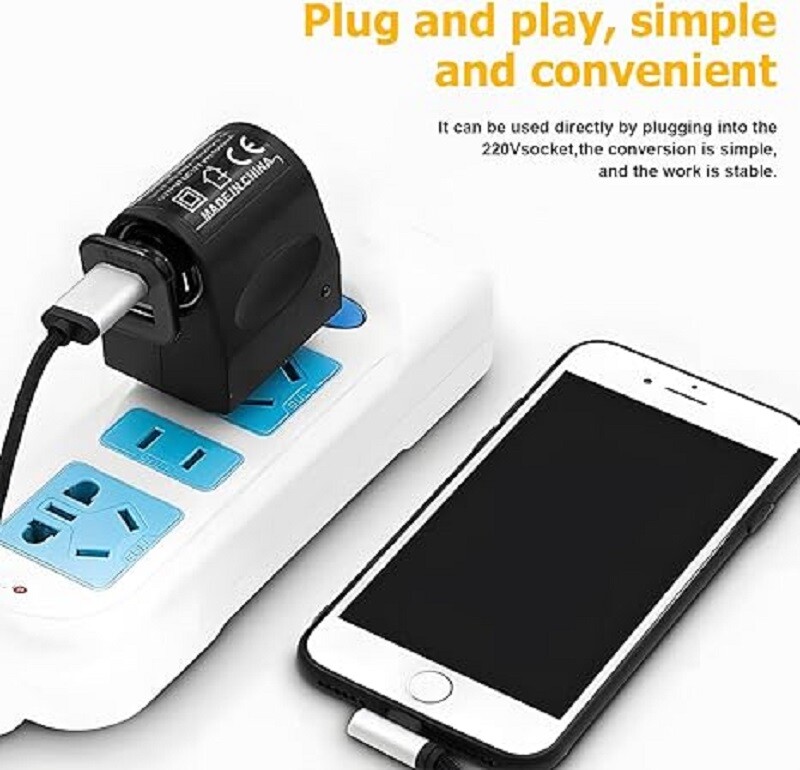 New 110V - 240V AC Plug To 12V DC Car Cigarette Lighter Converter Socket Adapter