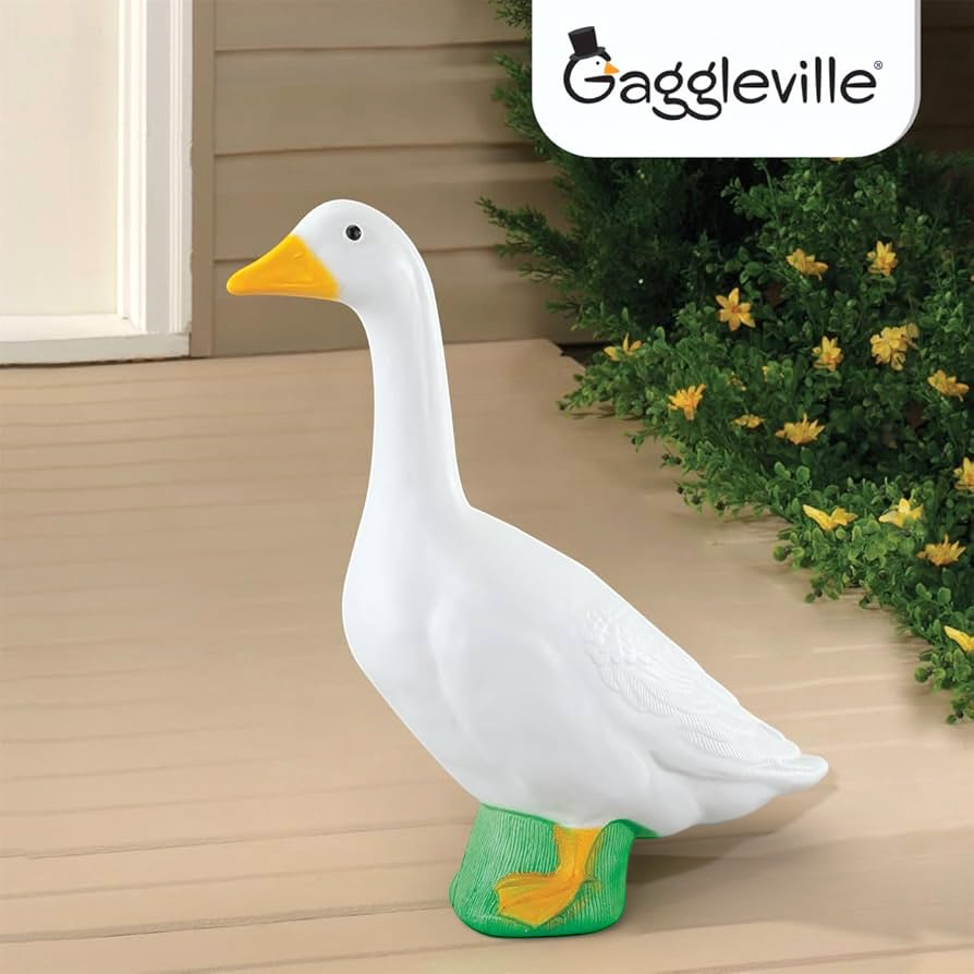 Large White Goose 23" Garden Statue Indoor Outdoor Porch Yard Decor New