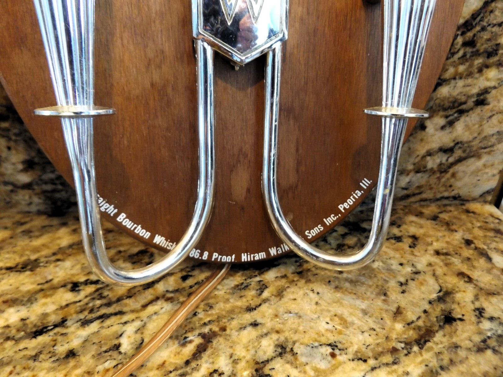 PAIR OF VINTAGE WALKER'S DELUXE BOURBON CANADIAN CLUB WHISKEY WALL SCONCE LIGHTS