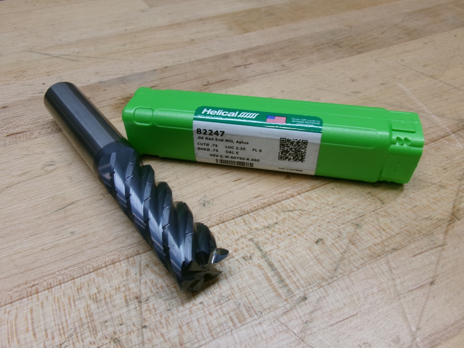 HELICAL #82247 | 3/4" Carbide .End Mill | 6 Flute | APLUS Finish