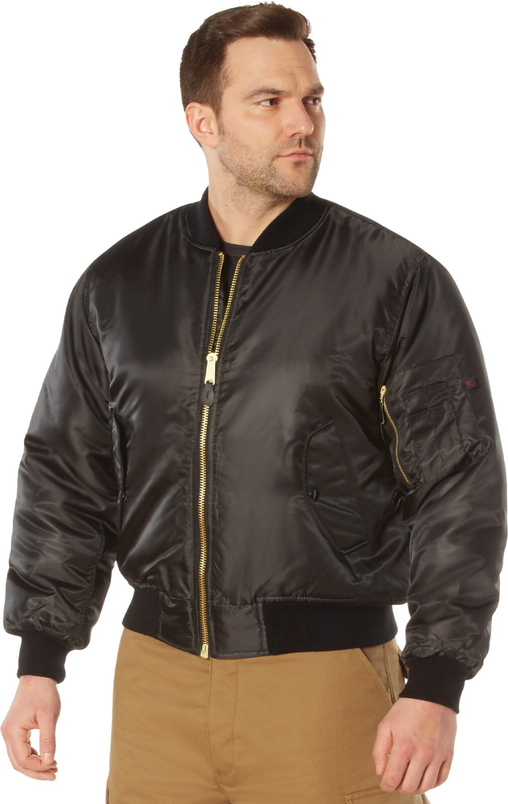 MA-1 Flight Jacket Military Bomber Coat Reversible Orange MA1 Army Air Force