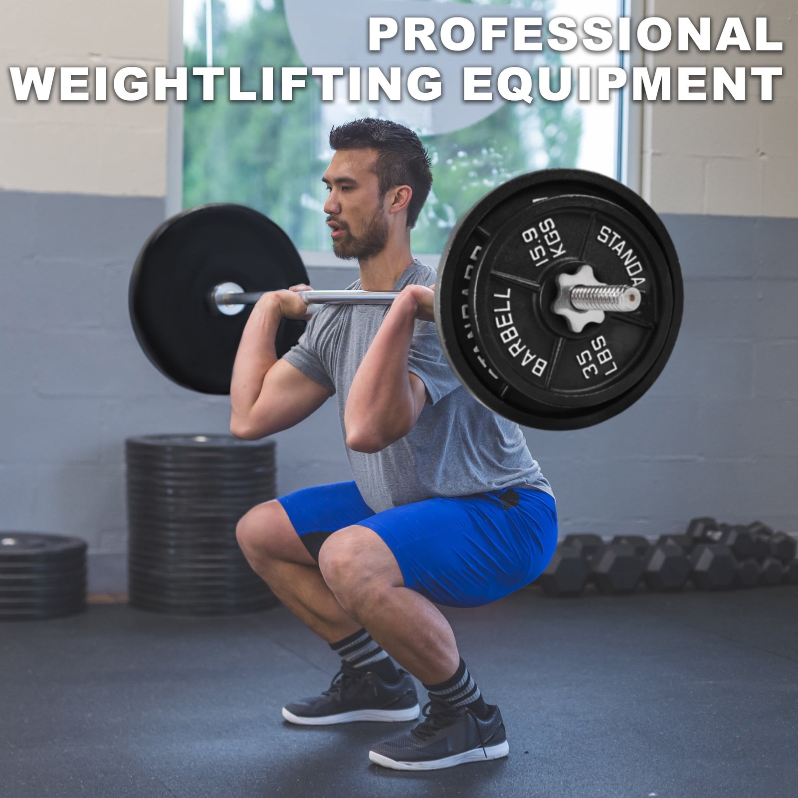 Spiral Straight Barbell Bar, Alloy Steel, 1-Inch Standard Diameter, 6FT