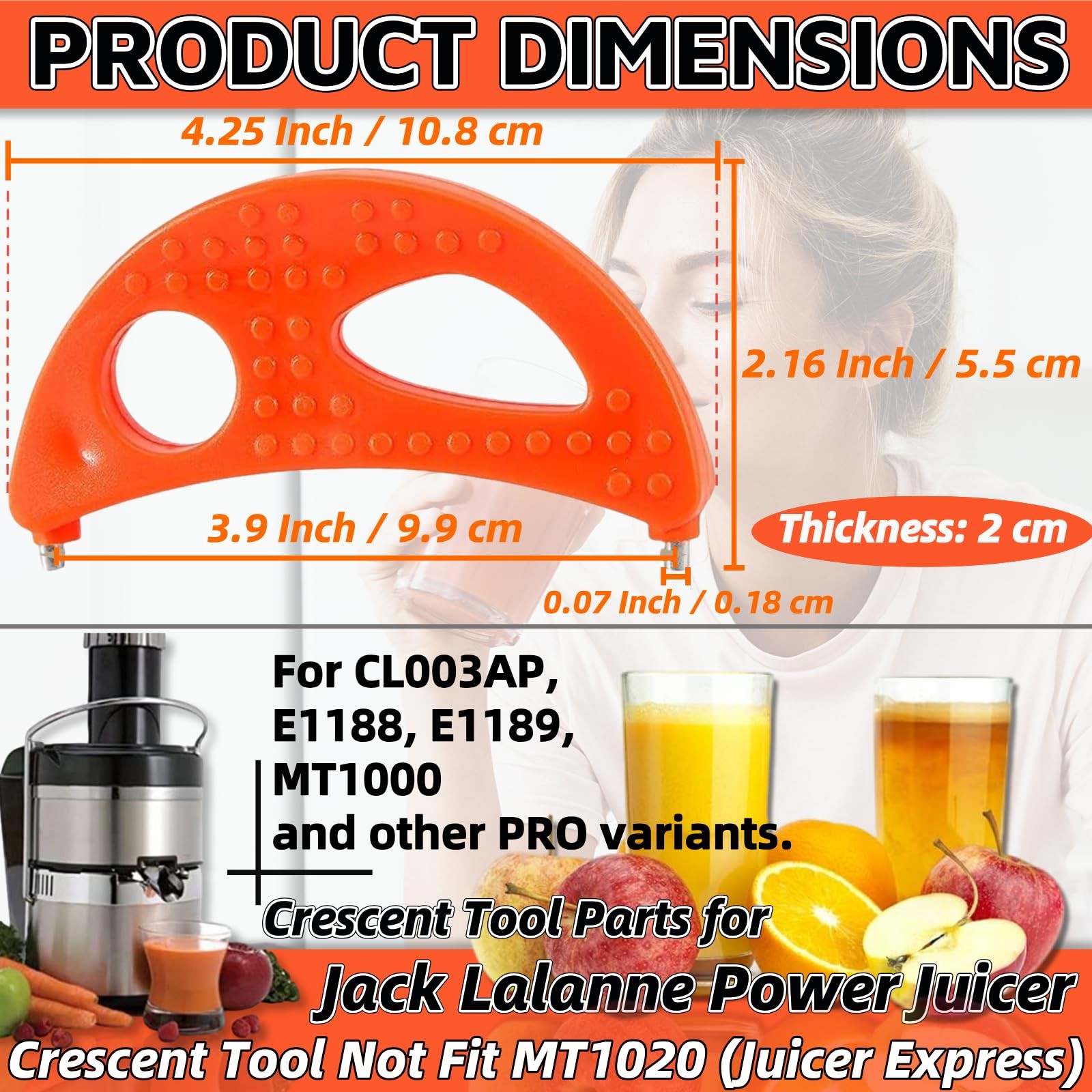 Crescent Tool Compatible for Jack Lalanne Power Juicer Parts for CL003AP E118...