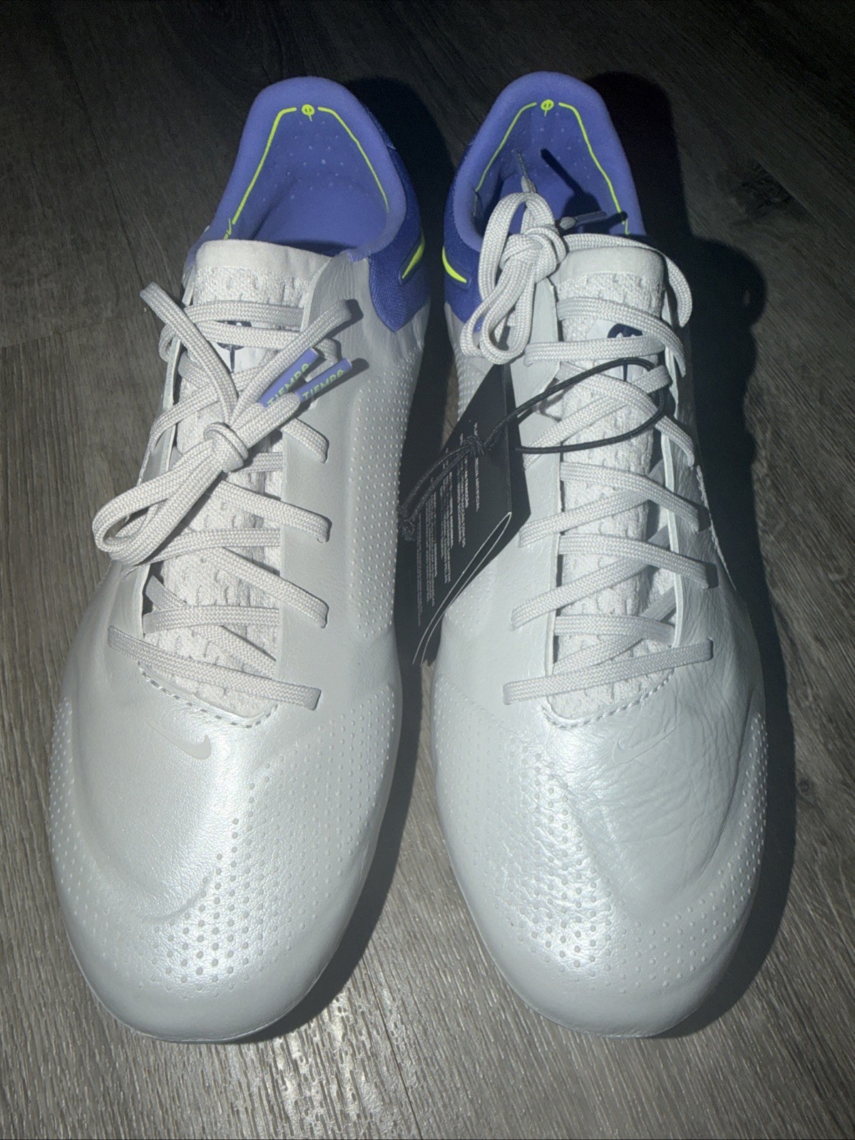 Nike Tiempo Legend 9 Elite AG DB0824-076 Gray Blue Soccer Cleats Mens Size 11