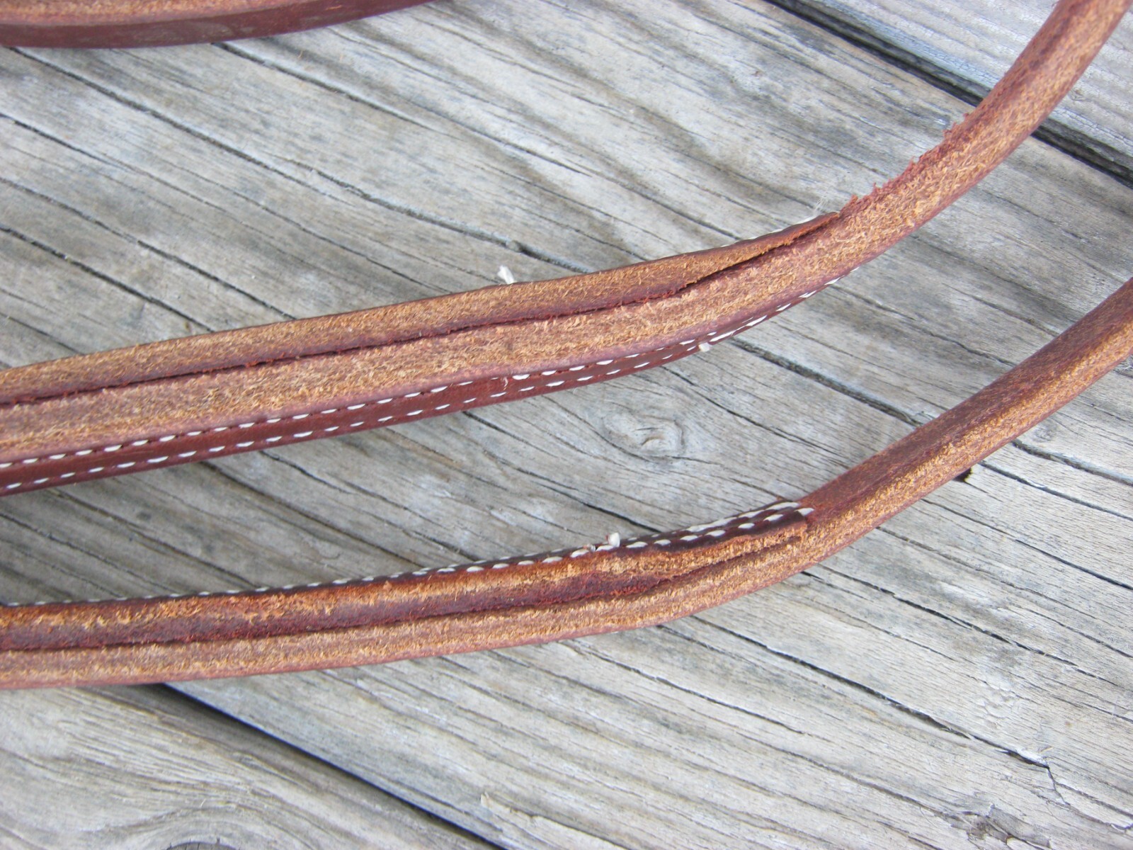 West 74 Double Stitched Harness Leather Weighted Split Reins 8' x 5/8"