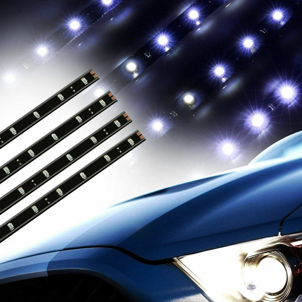 5 PCS 12V 12" 1FT 15SMD Flexible LED Strip Light Waterproof For Car Truck Boat