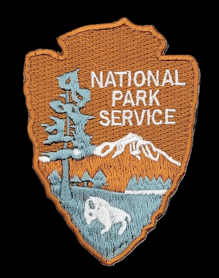 Discontinued Park Service Tactical Embroidered Patch. 3.5" x 2.5". Hook Fastener