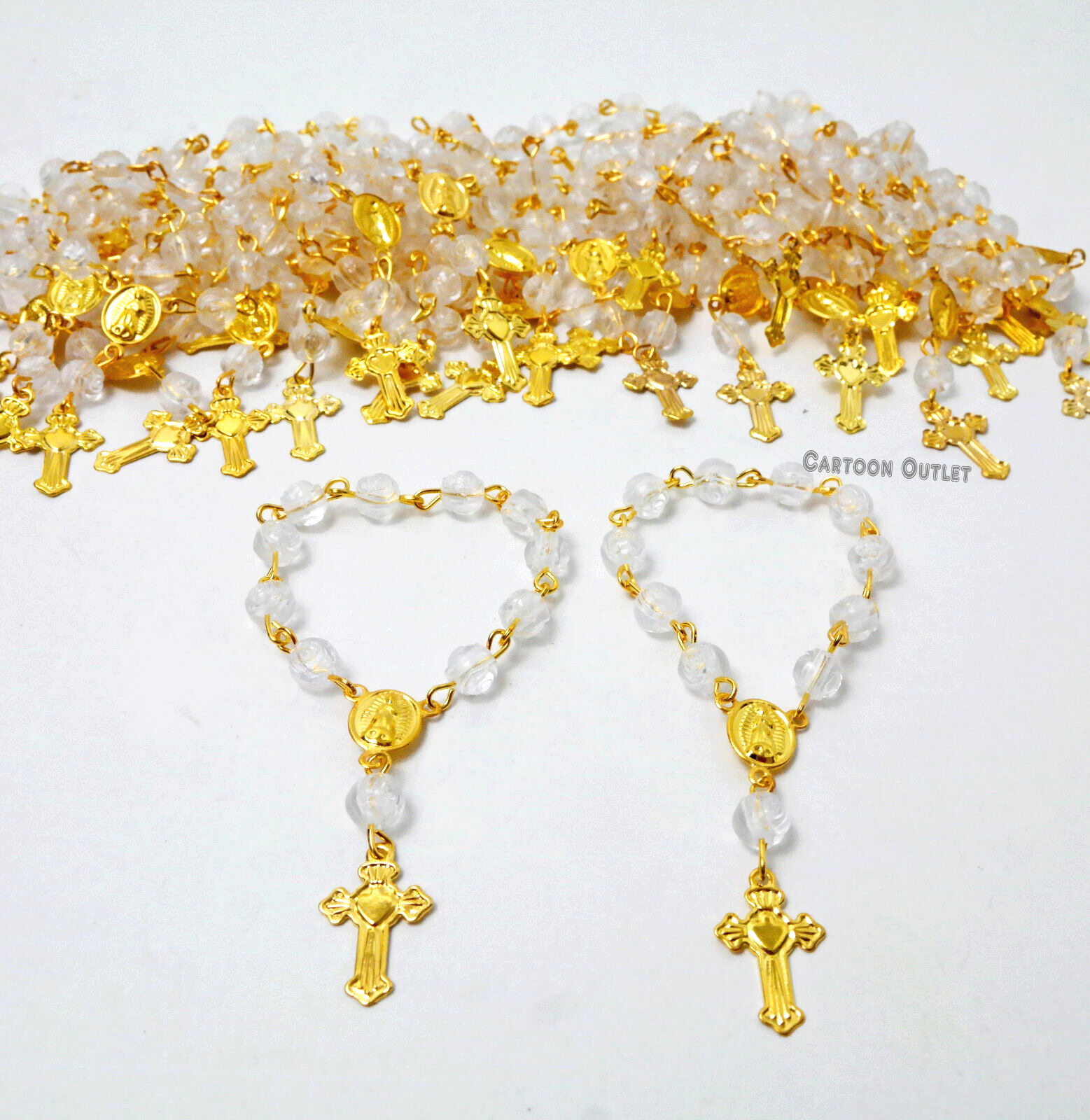 24 Baptism Mini Rosary Favors Communion Rosario Wedding Recuerdos Bautizo Boda