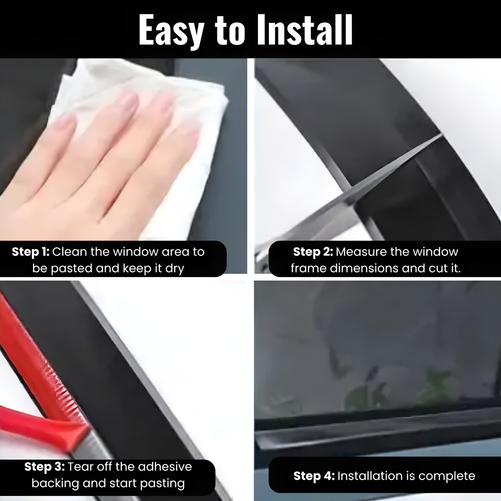 Waterproof Window Weather Bar-Self-Adhesive 135° Angle Seal for Rain Protection