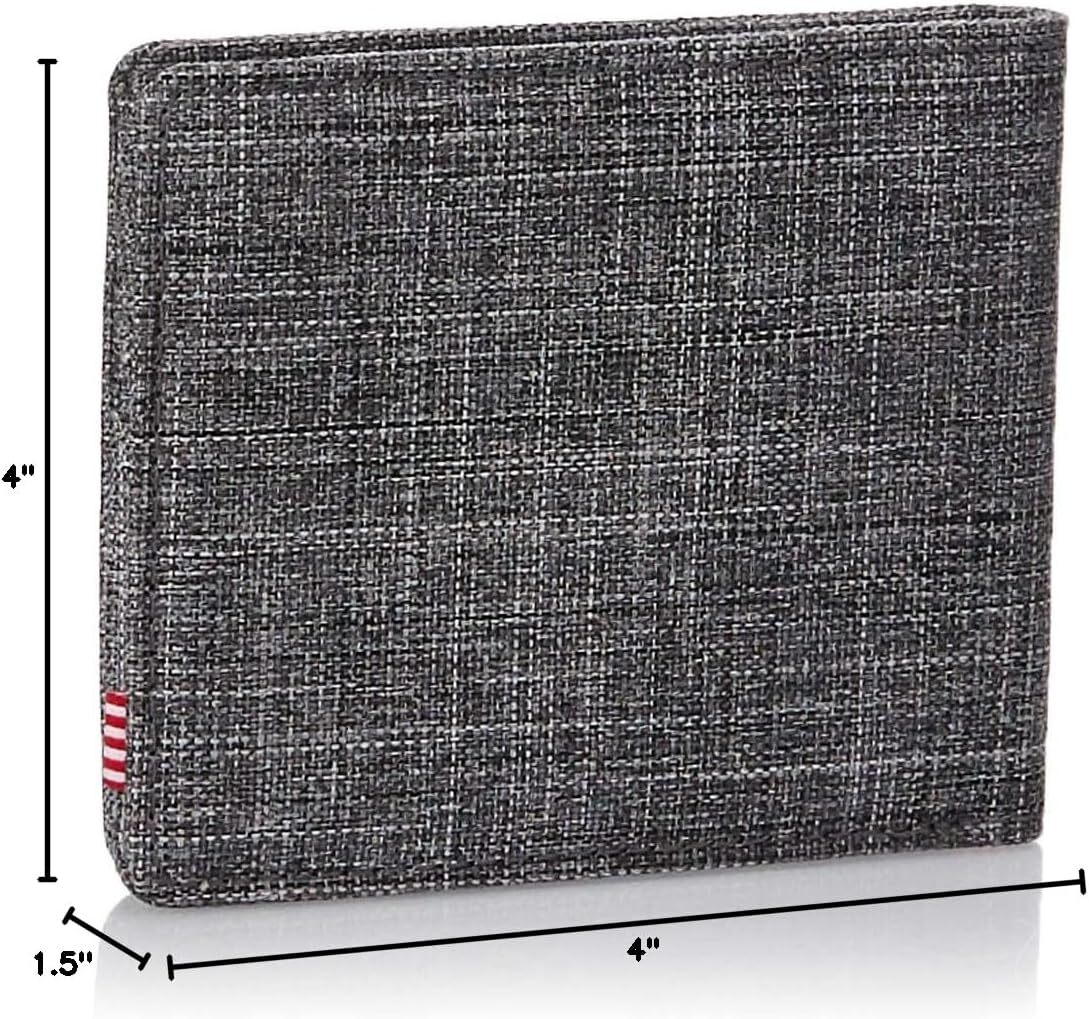 Herschel Unisex Roy RFID Bi-Fold Wallet - Raven Crosshatch