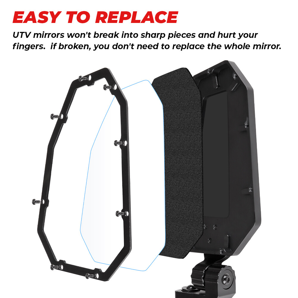 UTV Side View Mirror Alluminum For Can Am Maverick X3 Max Turbo 2017-2024