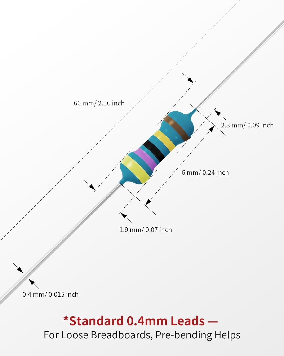 1050 Pcs 30 Values Resistor Kit 1/4 W +-1% Metal Film Fixed Resistors Assortment