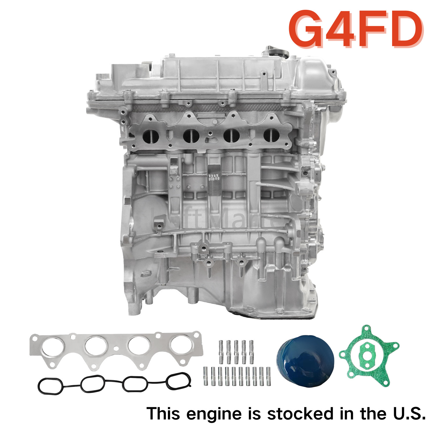 G4FD 1.6L Engine Assy Long Block 1591CC GAS For Hyundai Kia Rio Soul 2012-2019