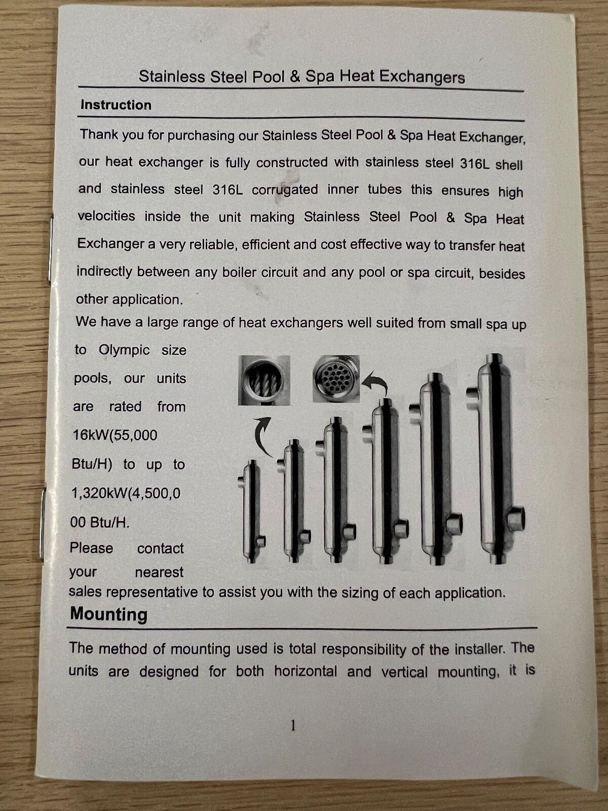 Shell & Tube SP-360K-S Heat Exchanger