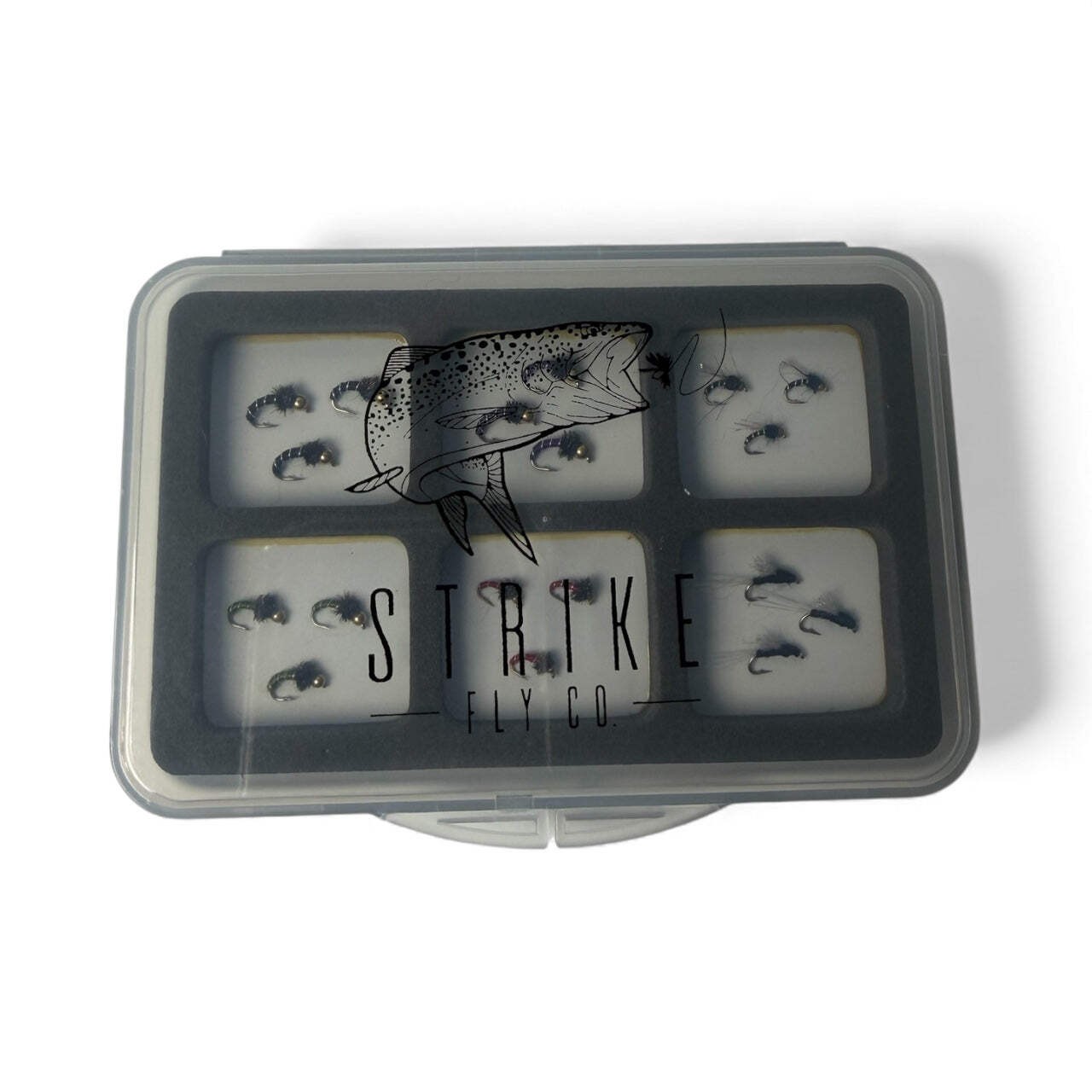 18 Piece Midge Assortment with Magnetic Fly Box- Strike Fly Company