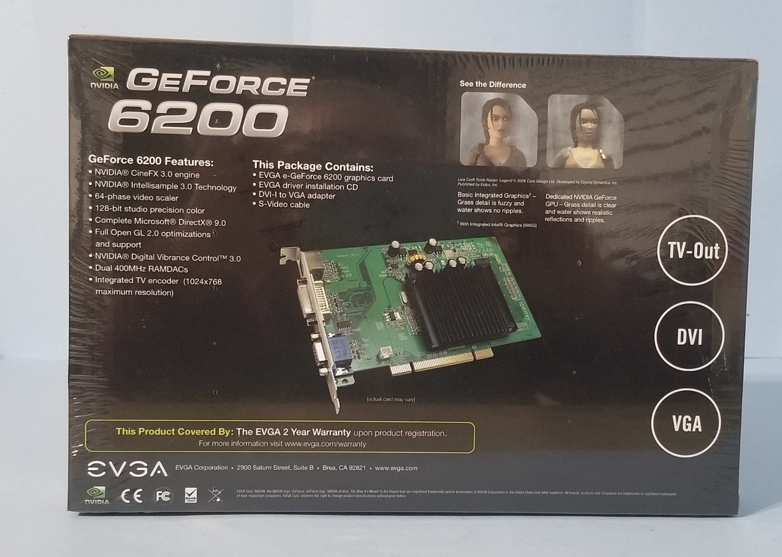 EVGA NVIDIA GeForce 6200 256MB DDR PCI Video Card 256-P1-N400-LR NEW Sealed box