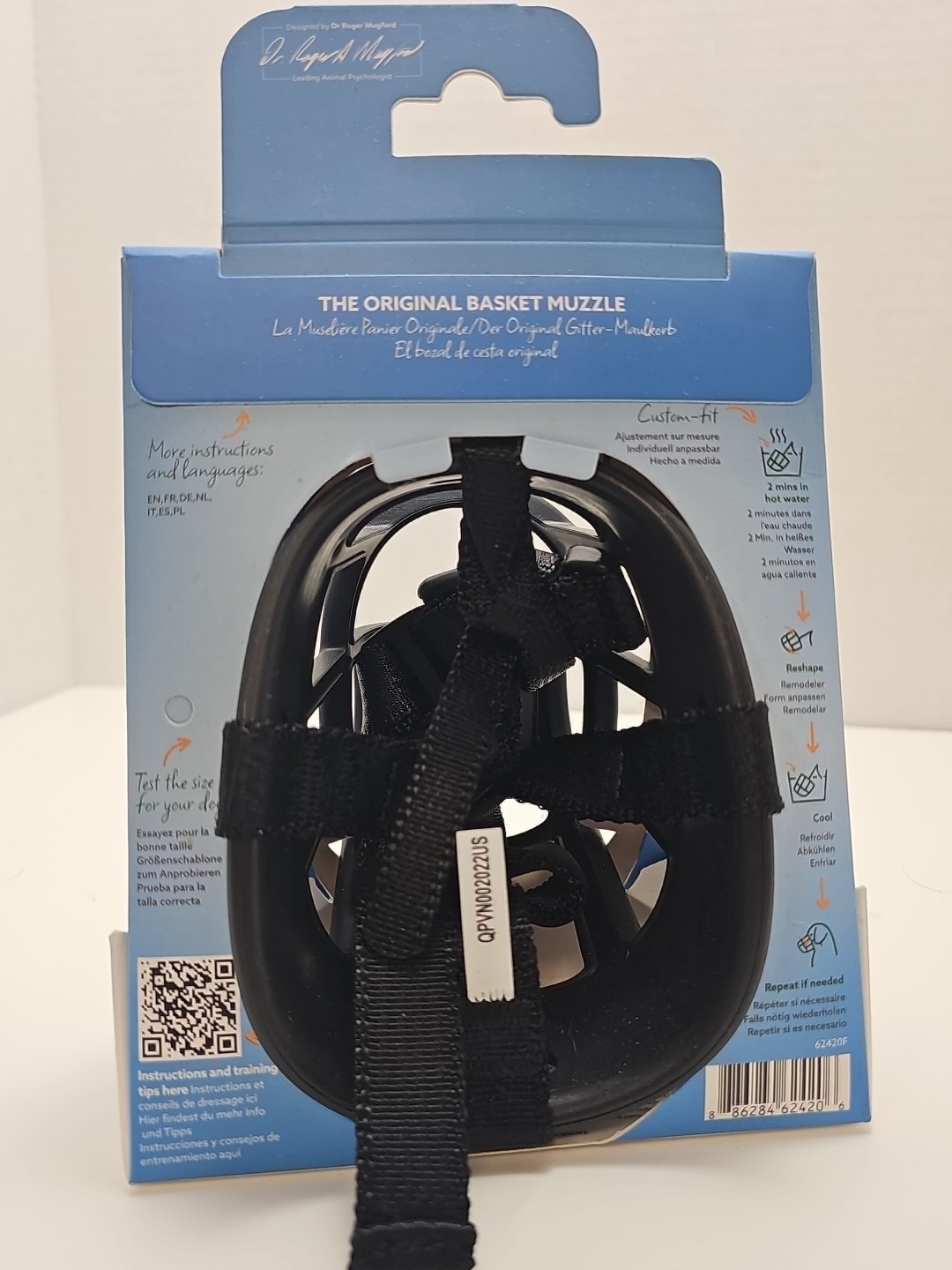 BASKERVILLE | Ulta Dog Rubber Muzzle | Black | Size 4/Medium | Adjustable-(021)