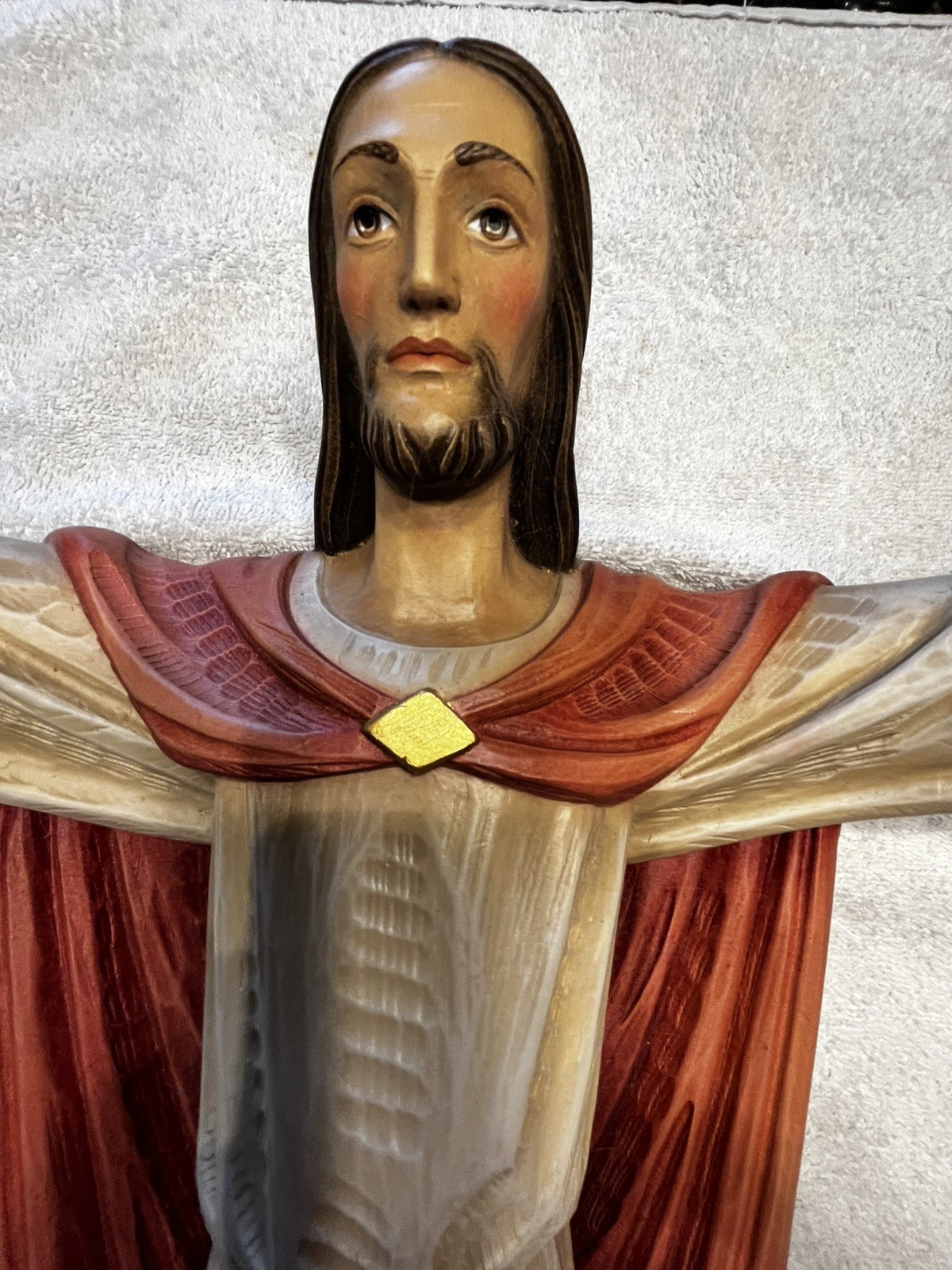 Vatican Quality by Demetz’s, Italy. Handcrafted, 3D, Risen Christ, Wall Hanging.