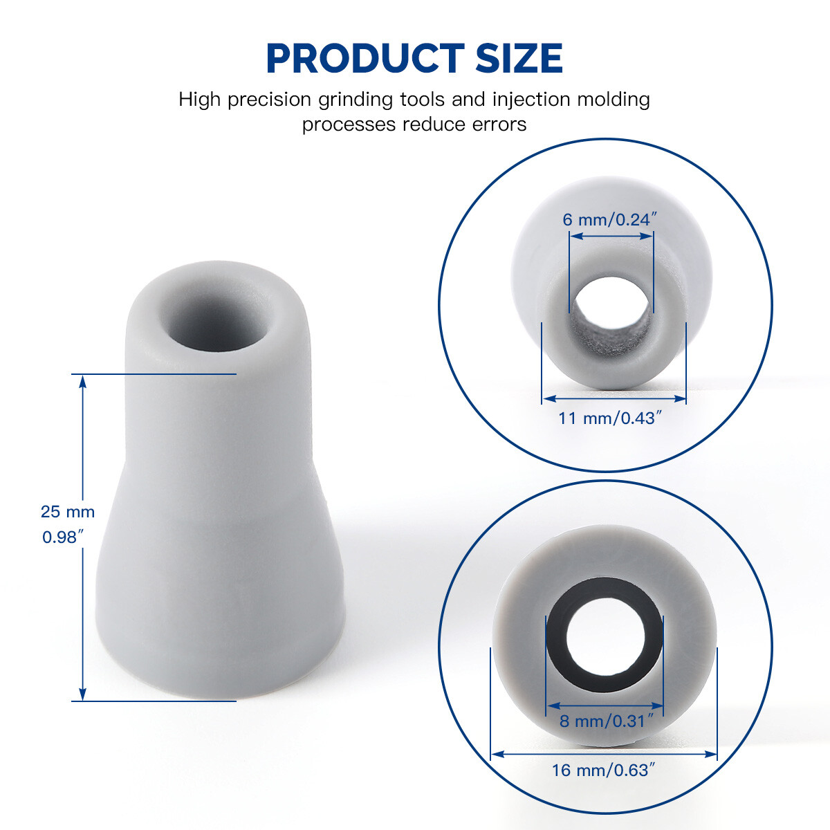 10 Pcs Dental Saliva Ejector Weak Suction Rubber Snap Tip Adapter Replacement