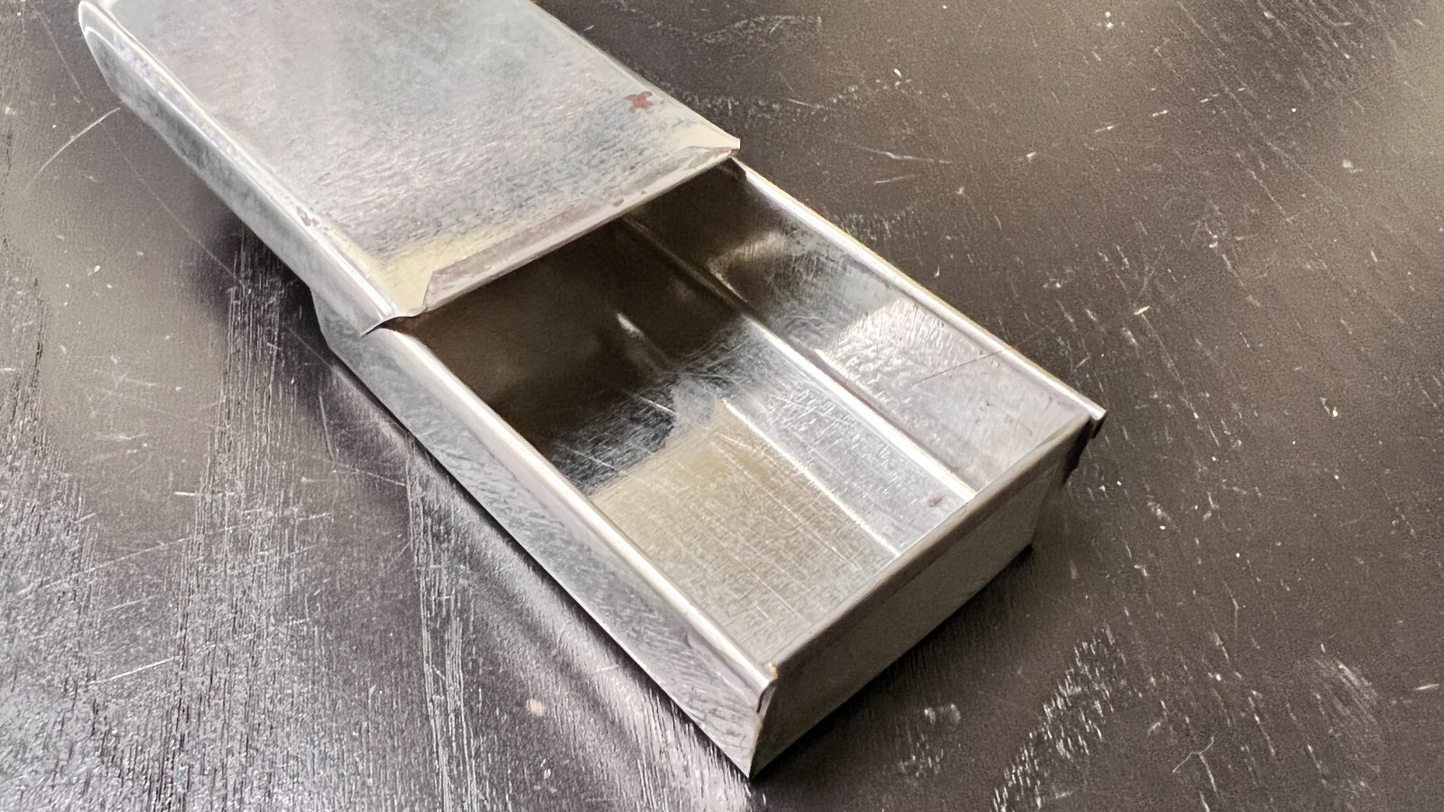 Small Tin "Match Safe" Haversack waterproof container - Civil War WW1 Reenacting